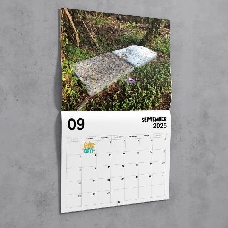 Abandoned Mattresses 2025 Funny Calendar