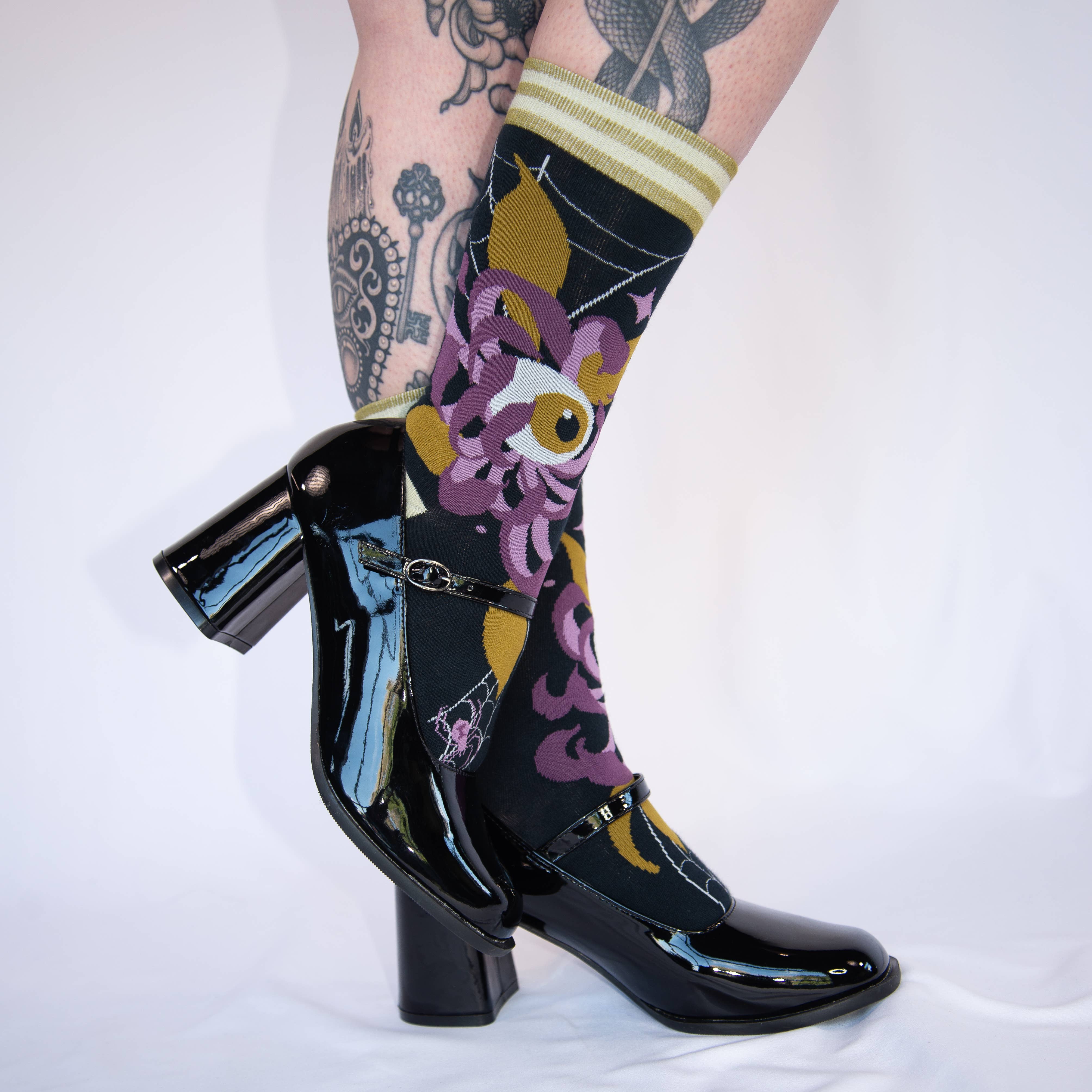 Arachnid's Bloom Crew Socks