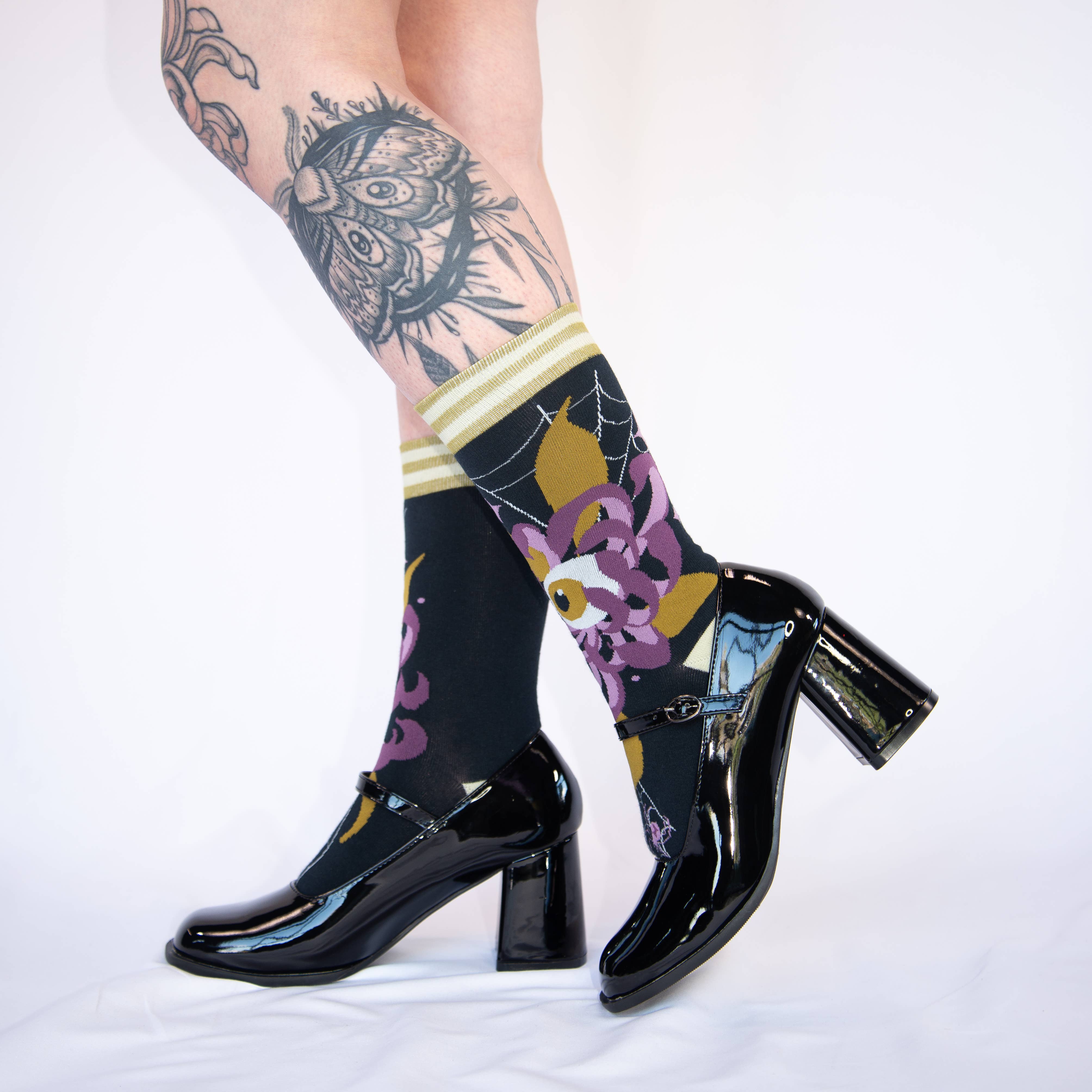 Arachnid's Bloom Crew Socks