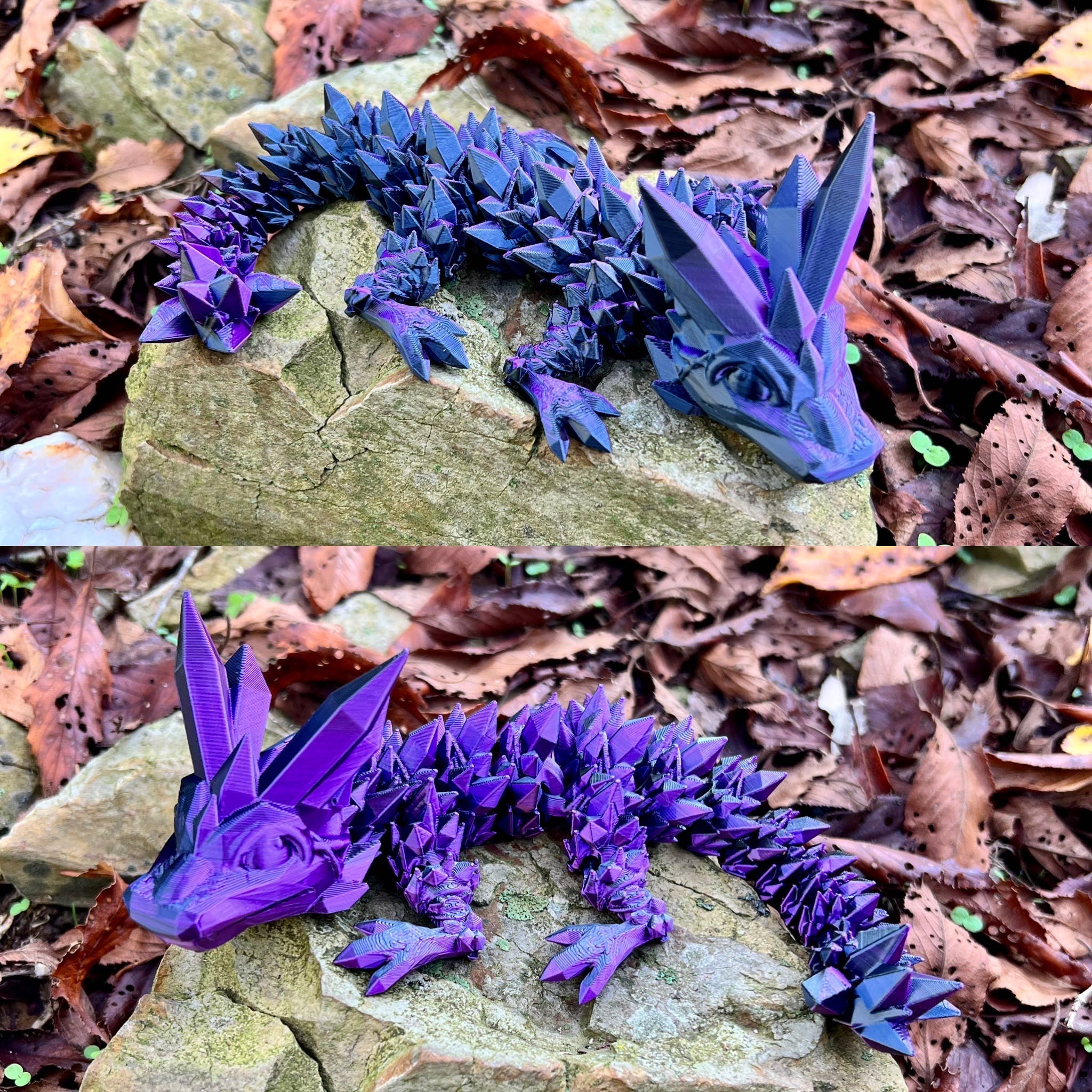 Magic Crystal Dragon Baby Rainbow 3D Printed