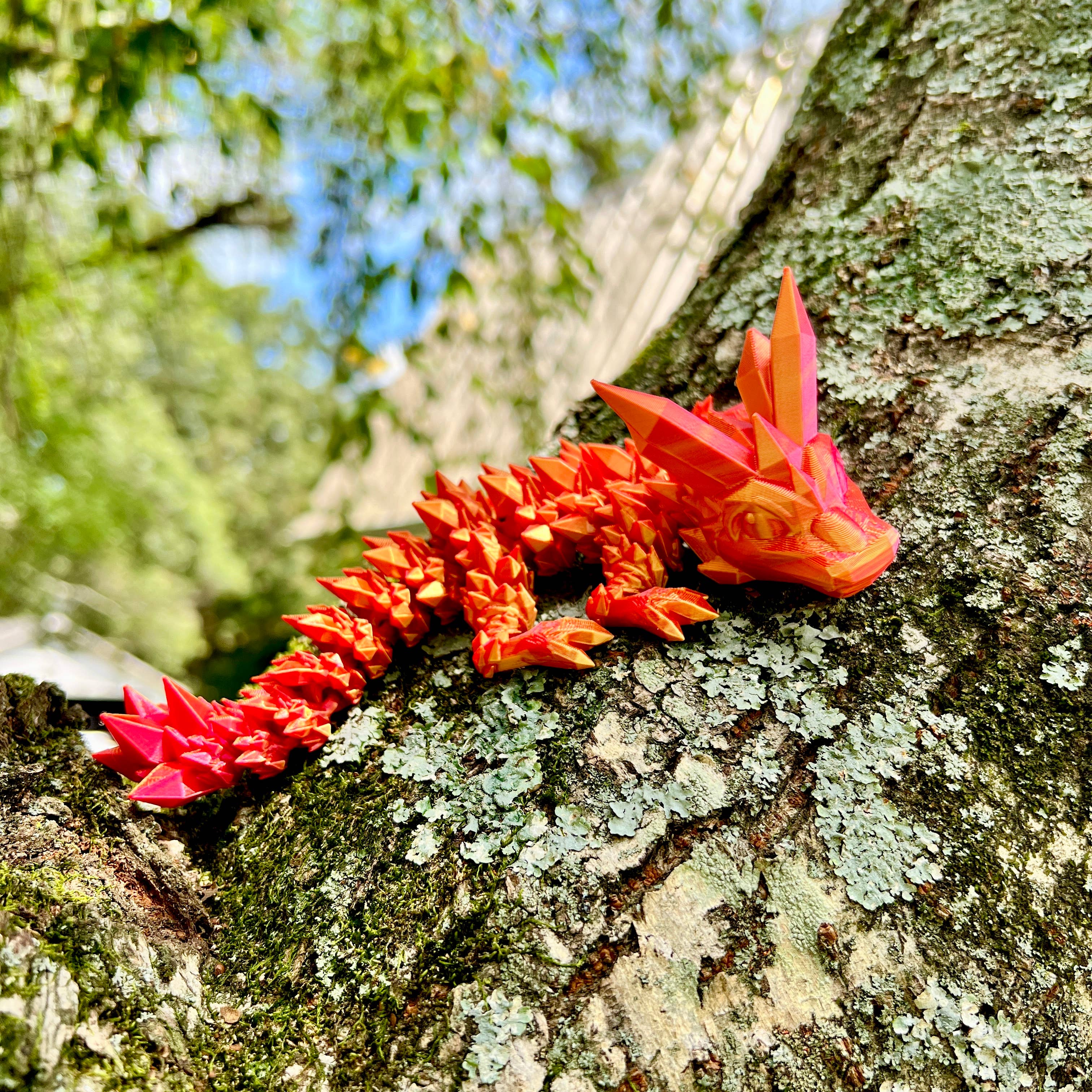 Magic Crystal Dragon Baby Rainbow 3D Printed