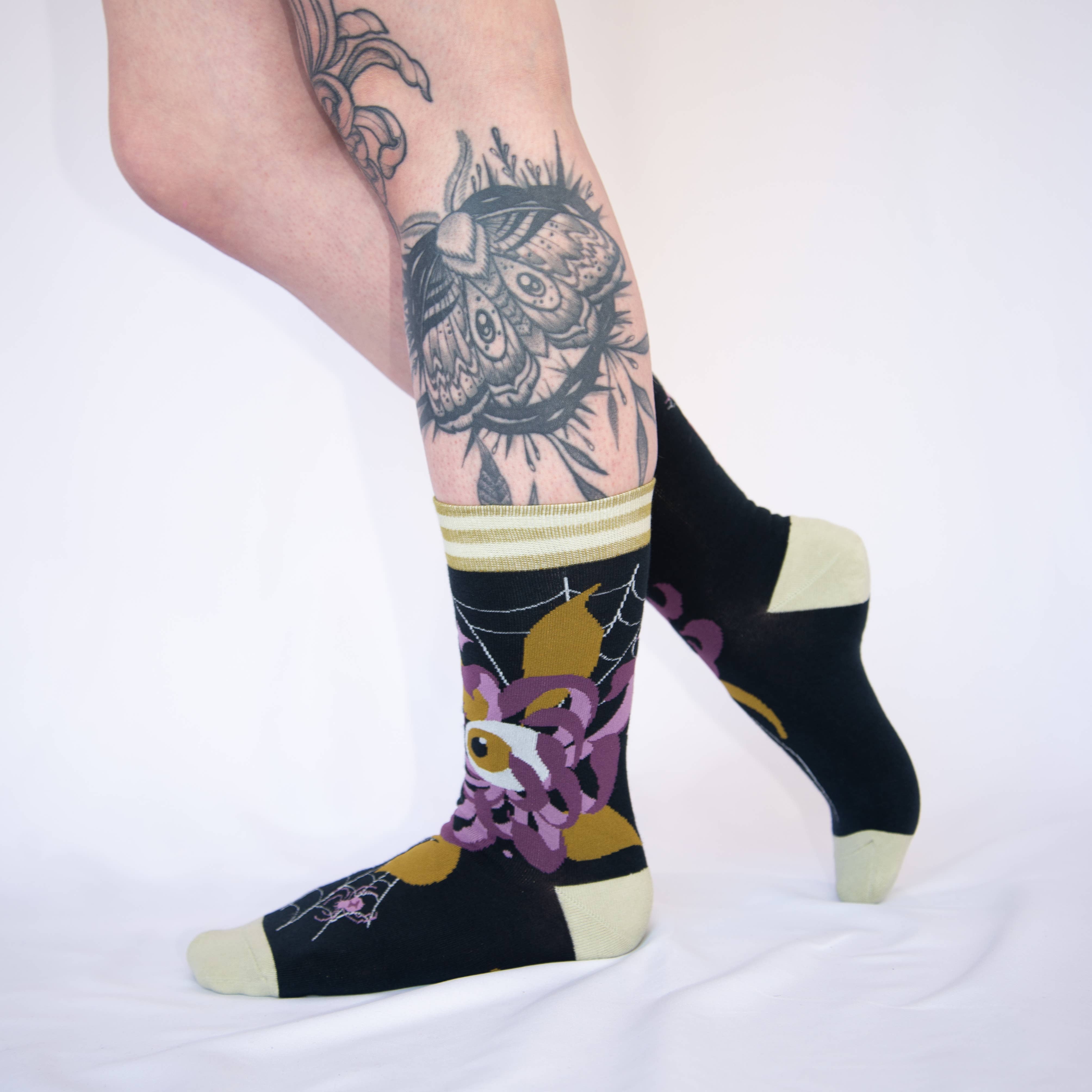 Arachnid's Bloom Crew Socks