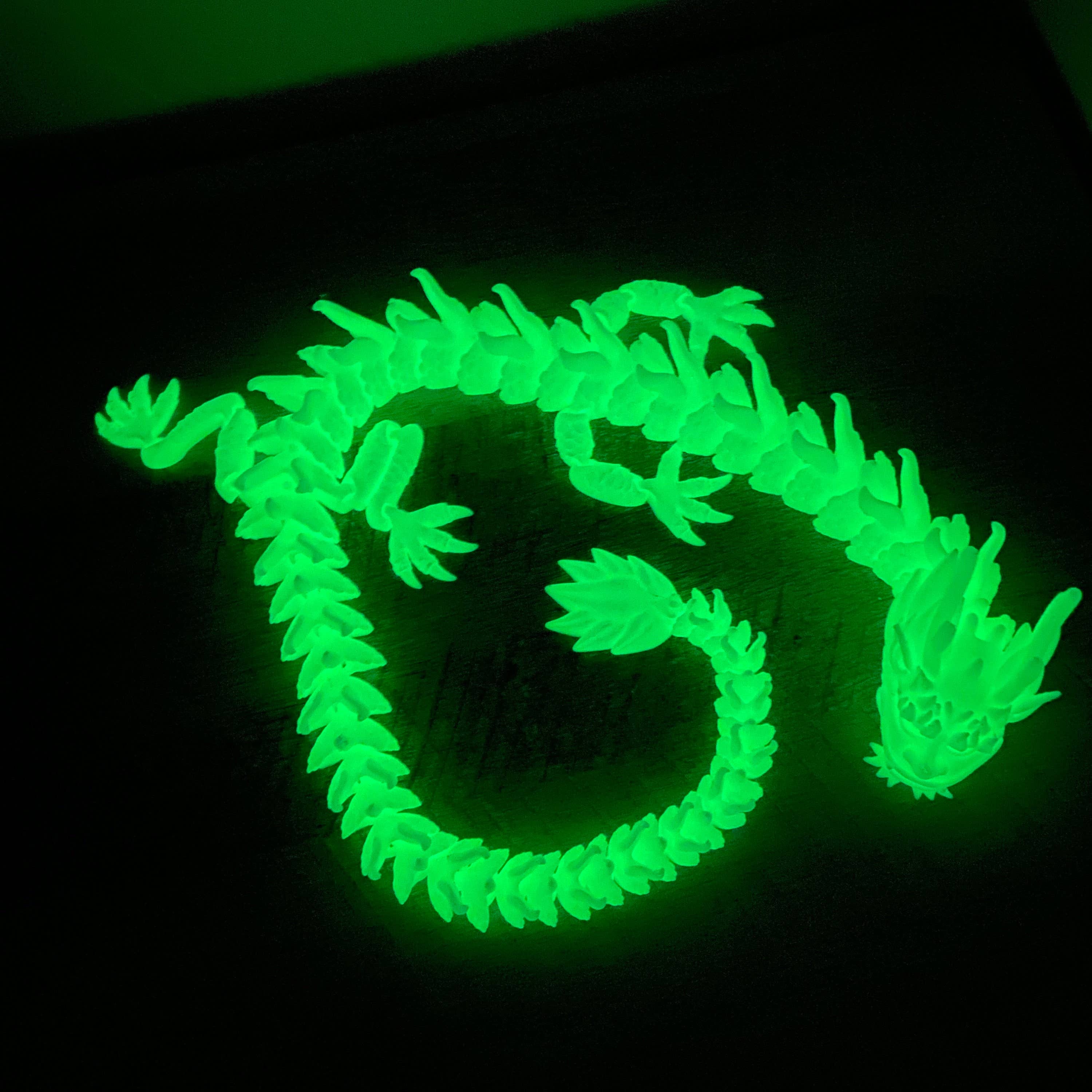 Glow in The Dark Dragon! Imperial Chinese Dragon: Glow in Dark Green / Big Dragon