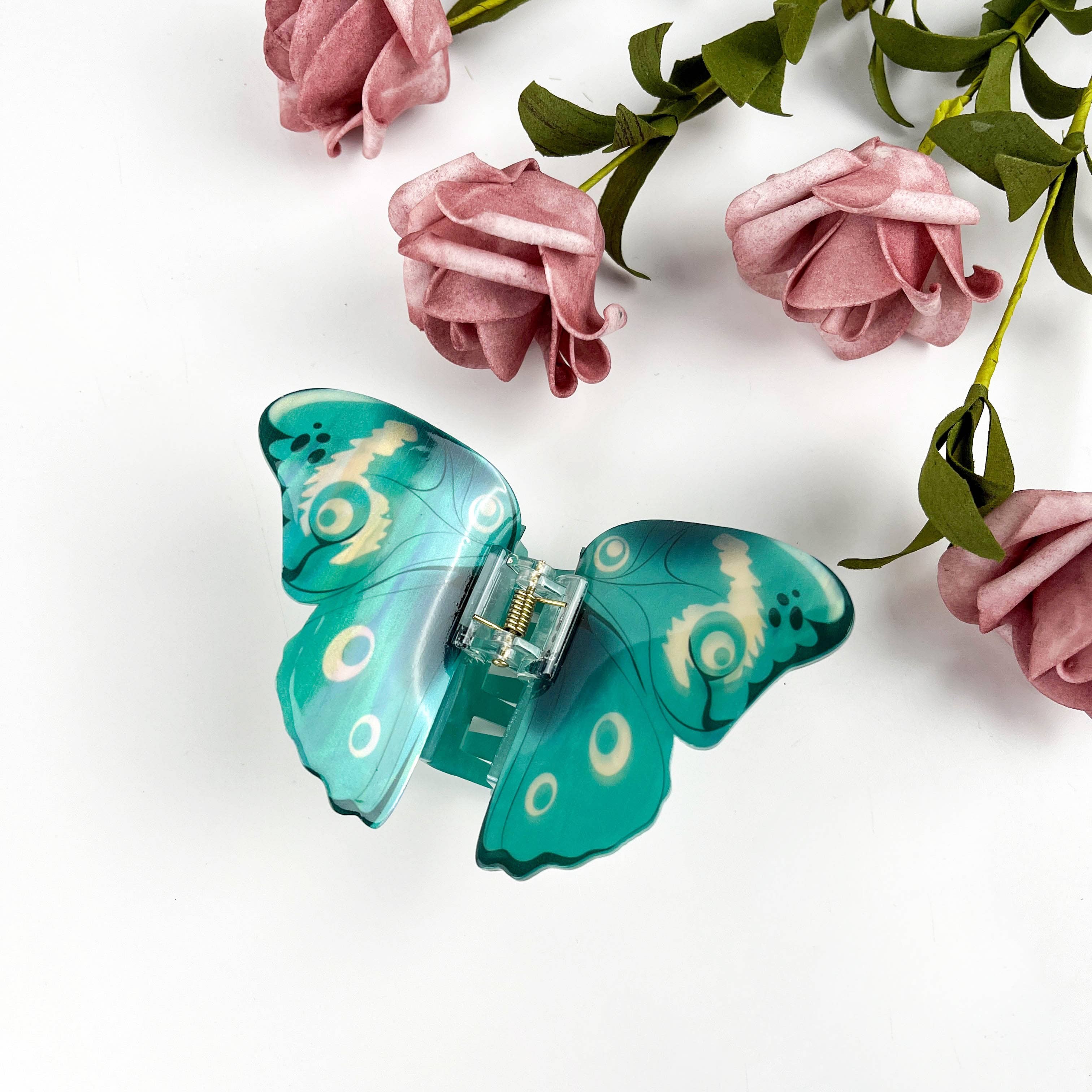 Simulation Printed Butterfly Hair Clip,Insect Animal Hair cl: A