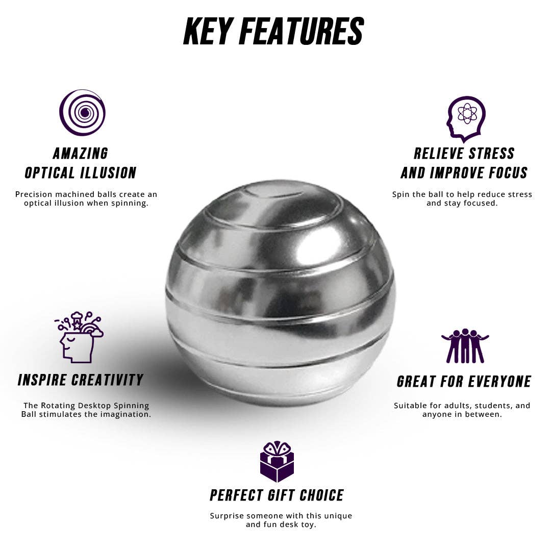 Aluminum Alloy Rotating Desktop Spinning Ball