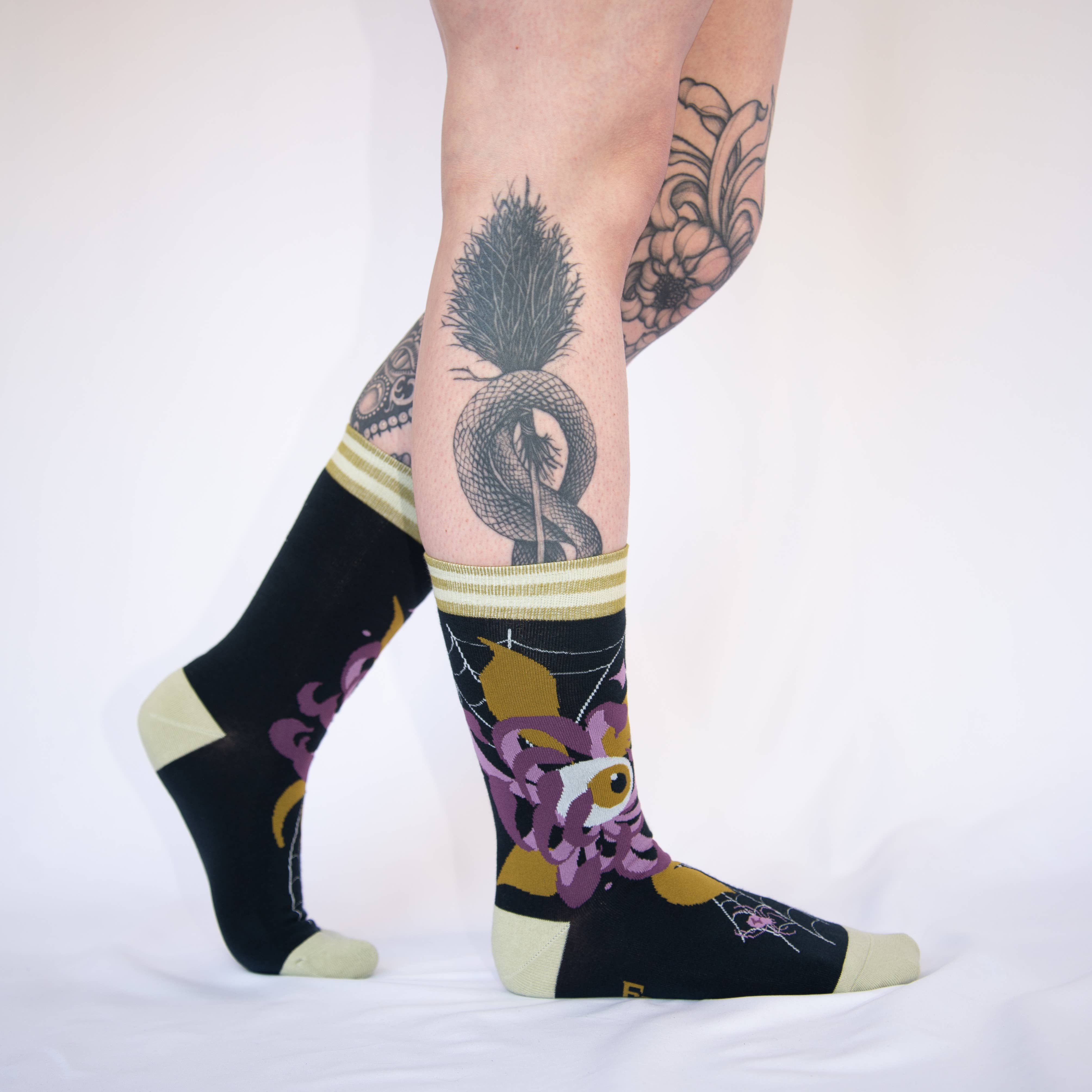 Arachnid's Bloom Crew Socks