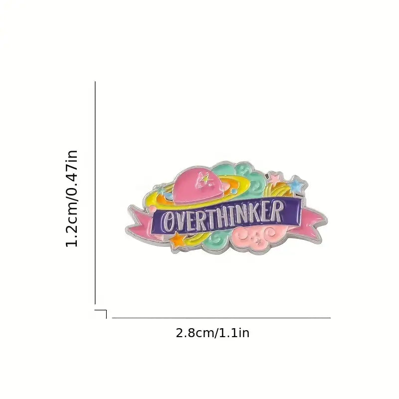 Stylish Overthinker Enamel Lapel Pin!