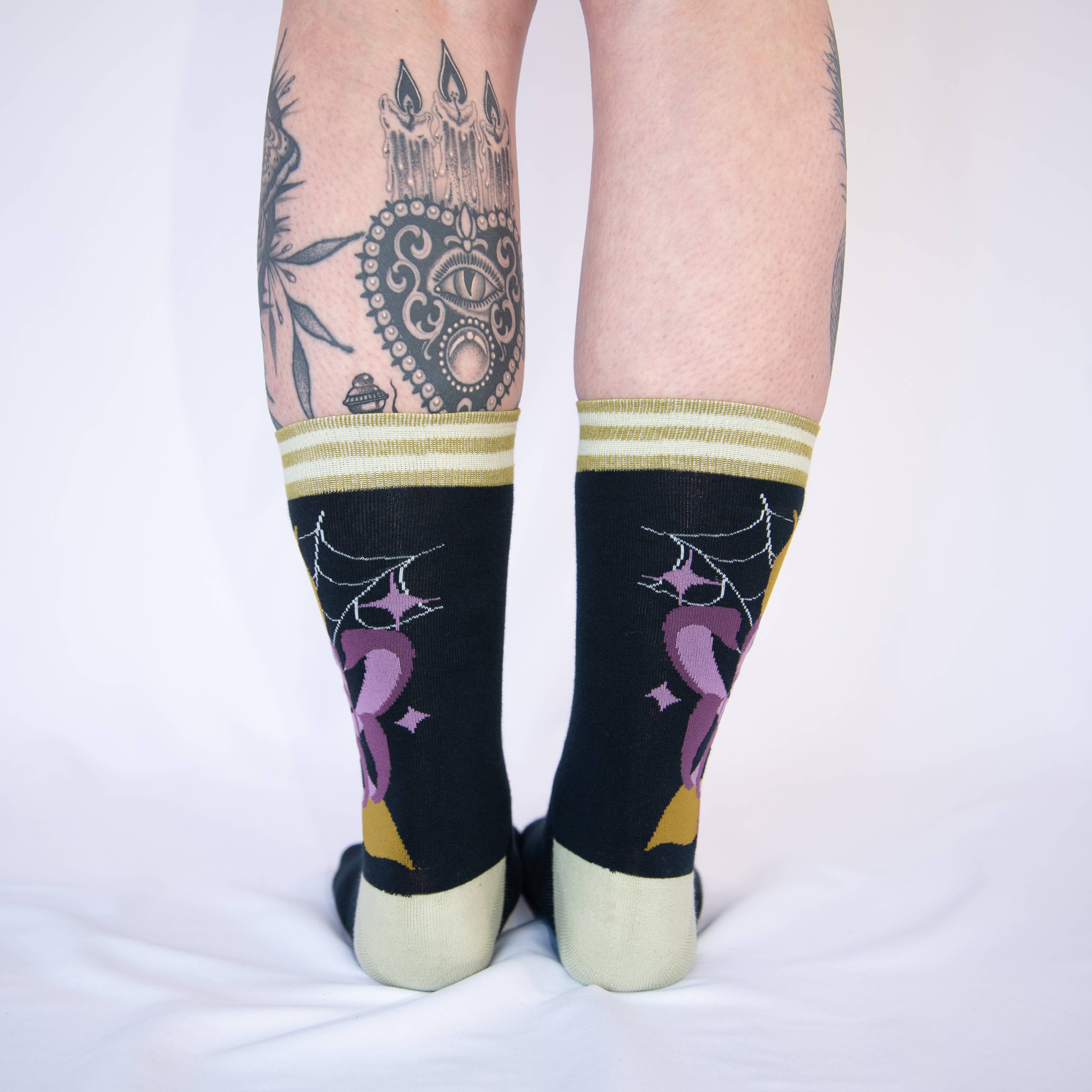 Arachnid's Bloom Crew Socks