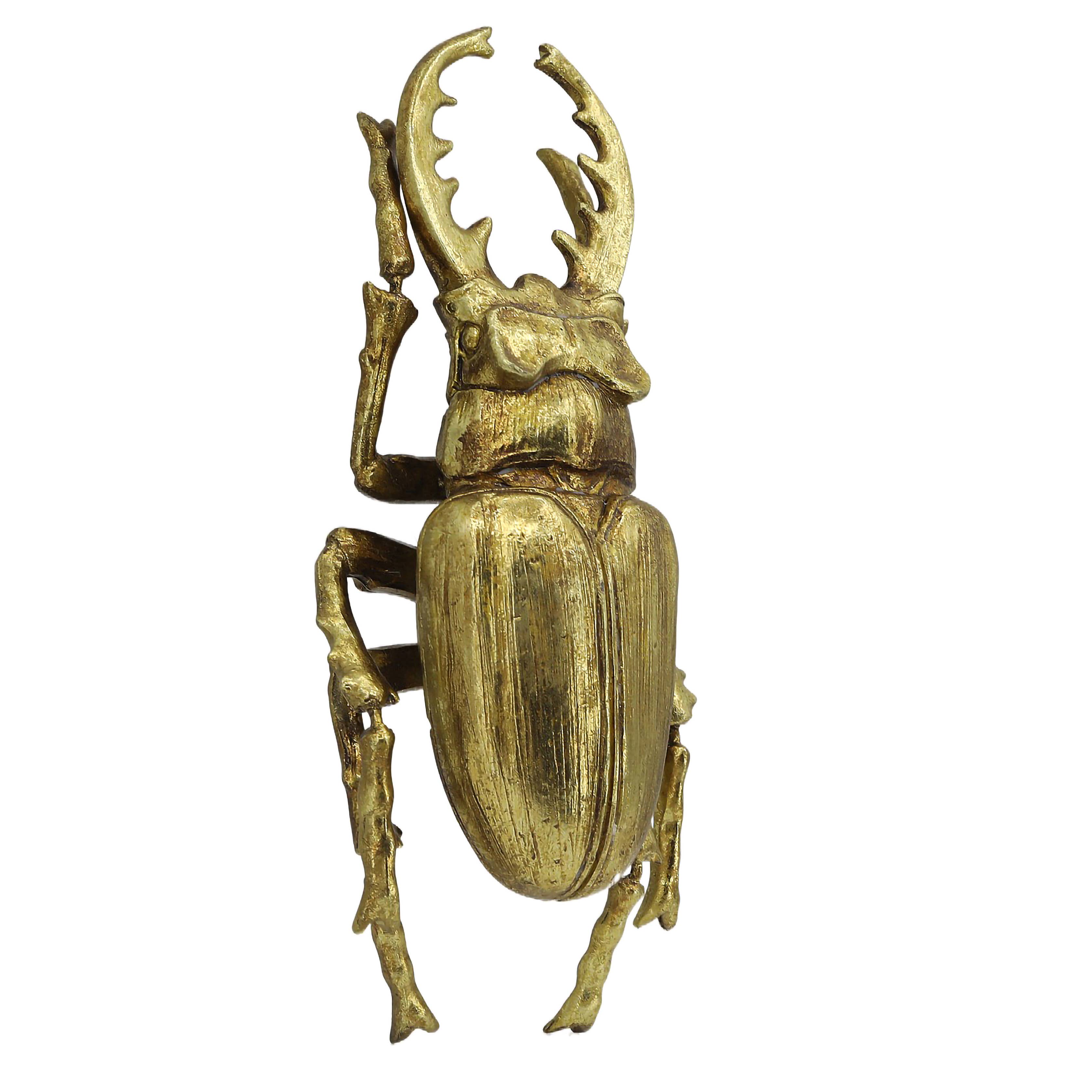 Gold Stag Beetle Wall Decor  (Small Version)