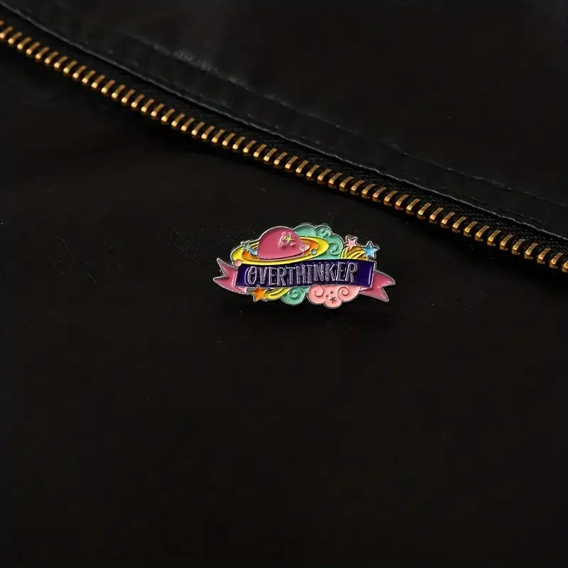 Stylish Overthinker Enamel Lapel Pin!