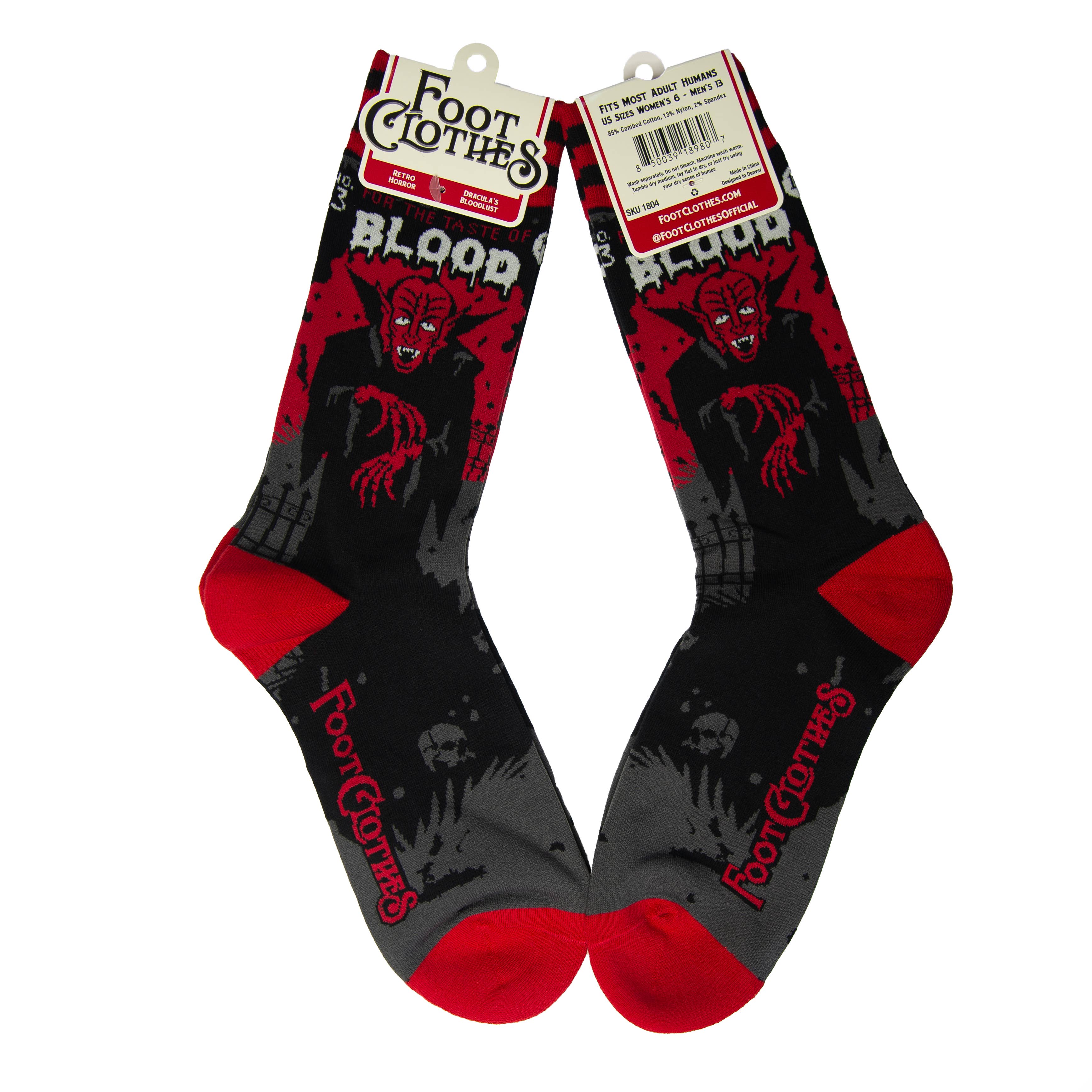 Dracula's Bloodlust Crew Socks