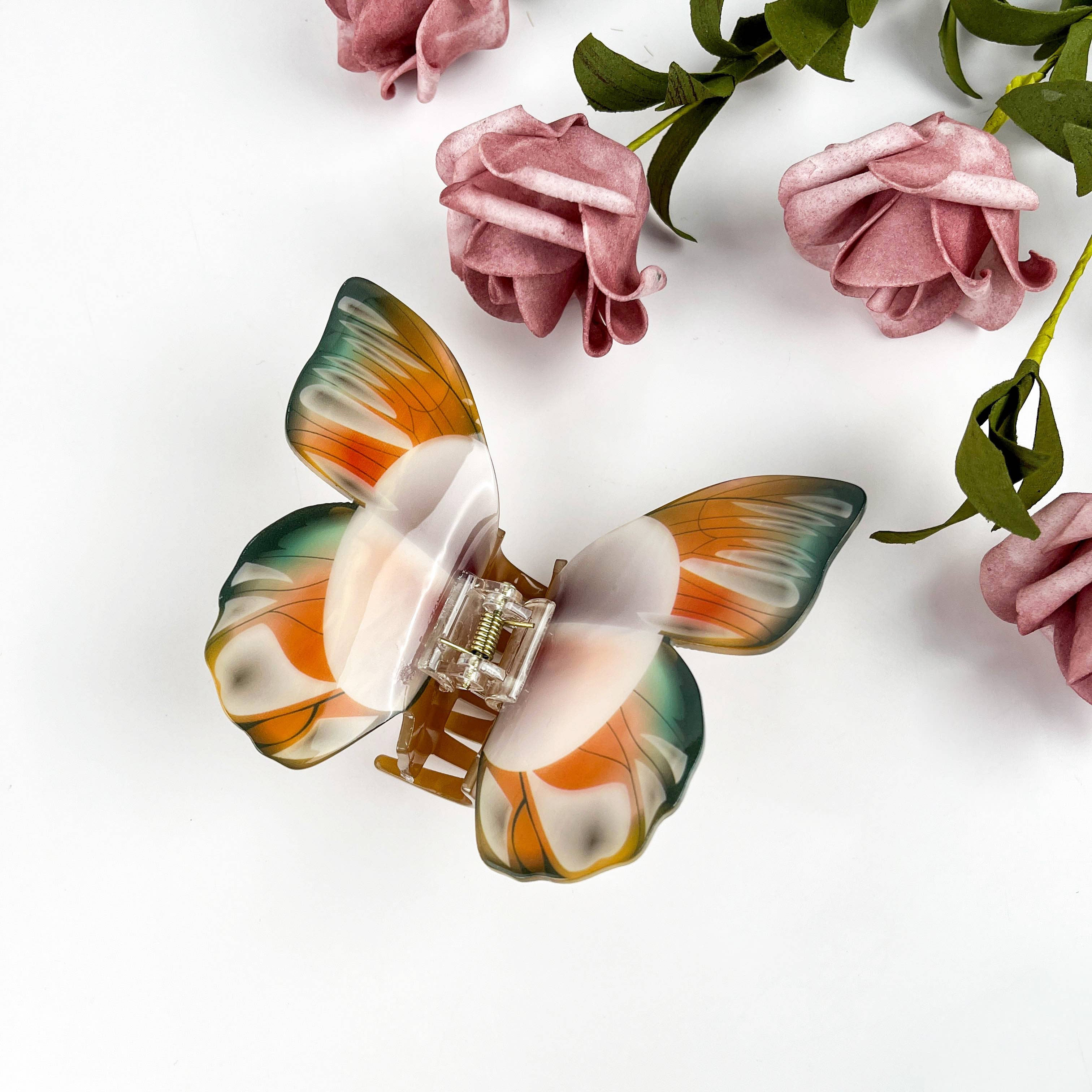 Simulation Printed Butterfly Hair Clip,Insect Animal Hair cl: A