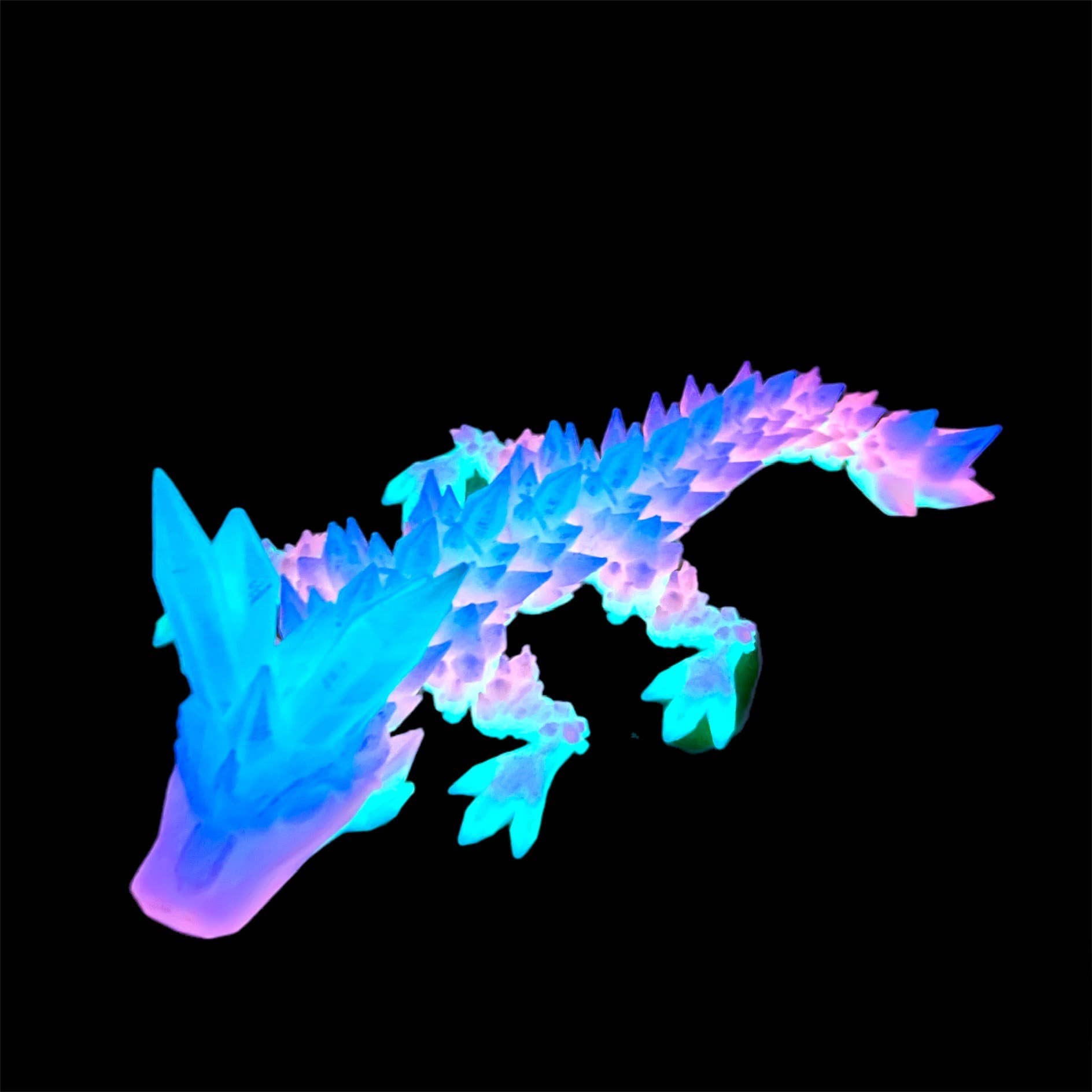 Magic Crystal Glow in the Dark Dragon Baby Rainbow 3D Printed