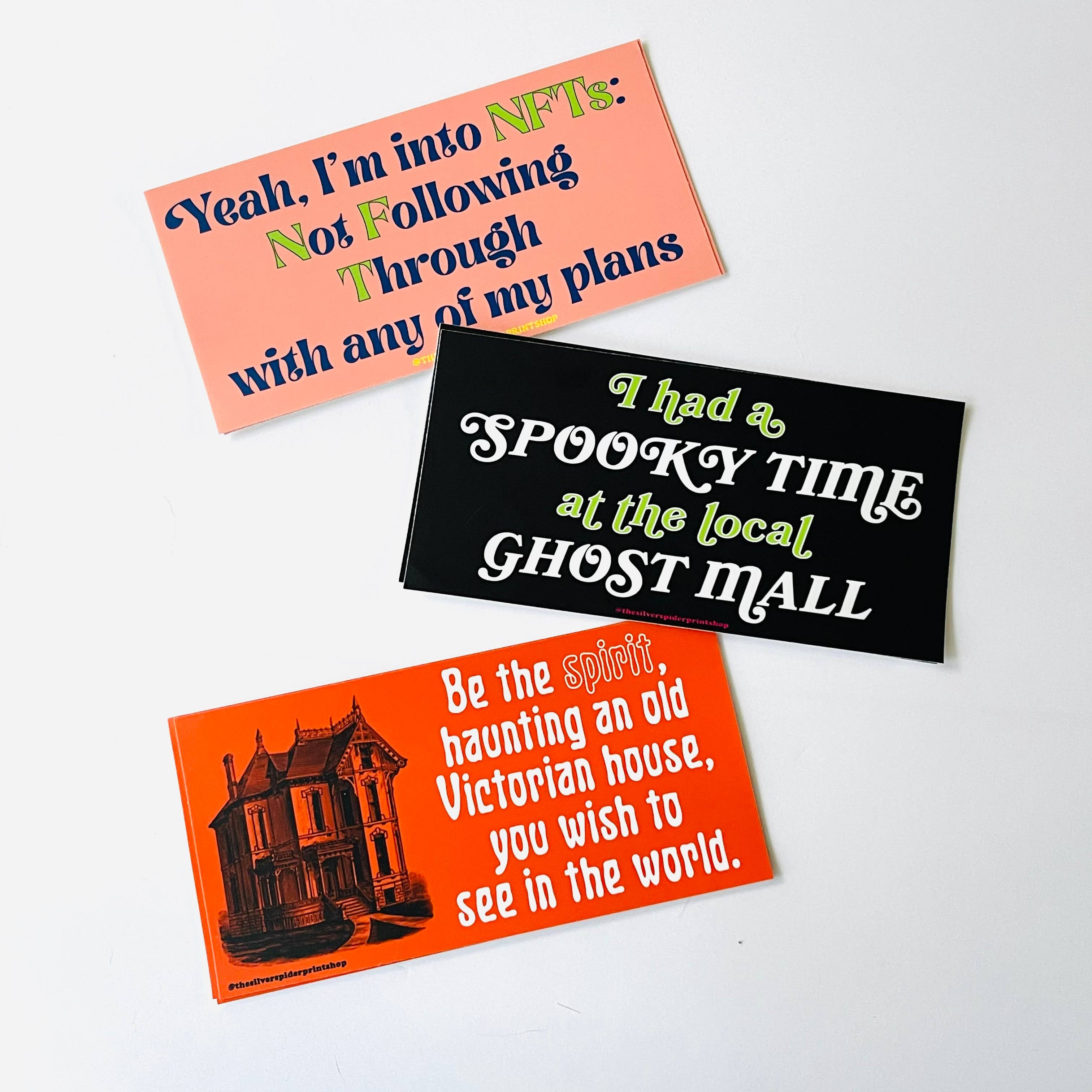 Be the spirit haunting a Victorian Halloween Bumper Sticker