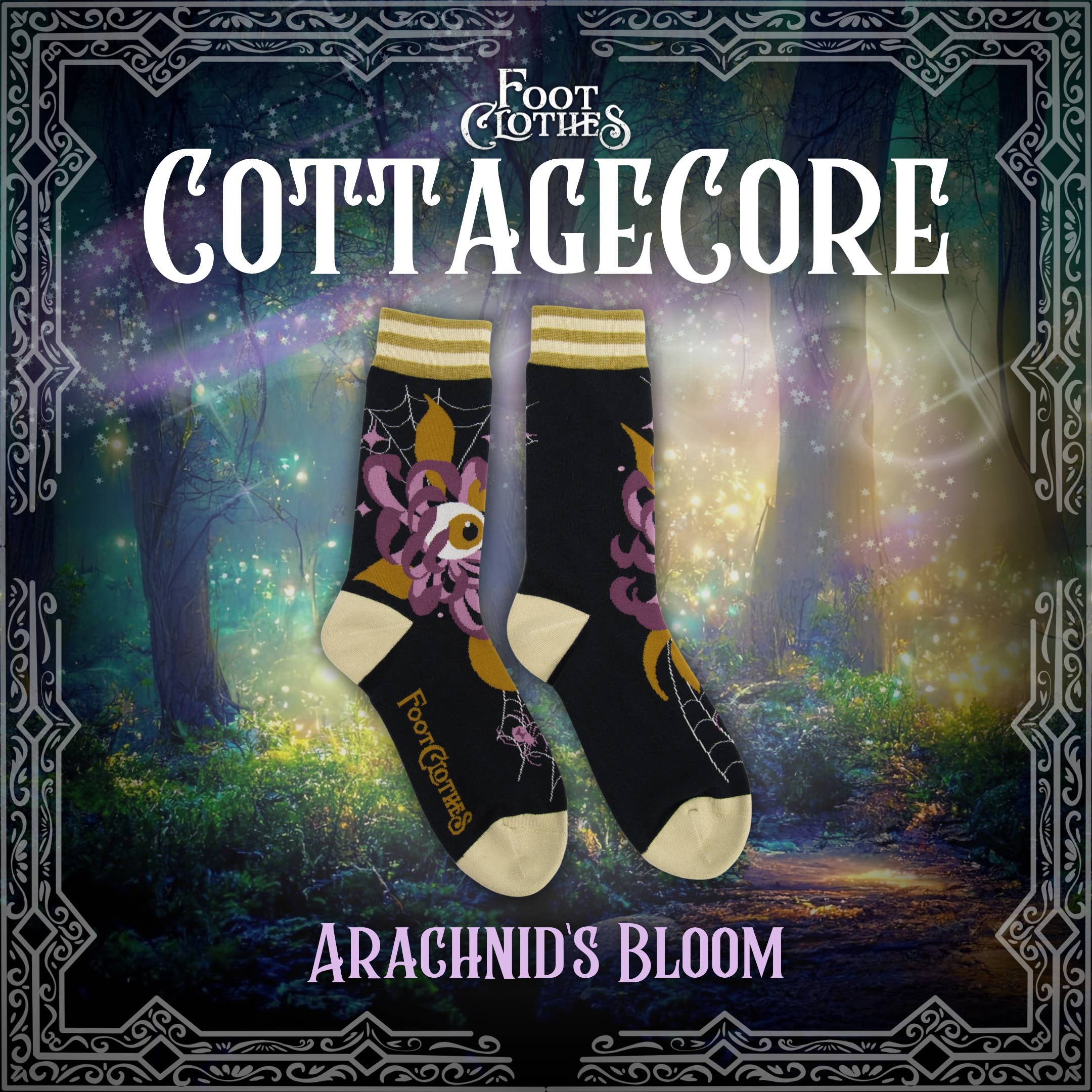 Arachnid's Bloom Crew Socks