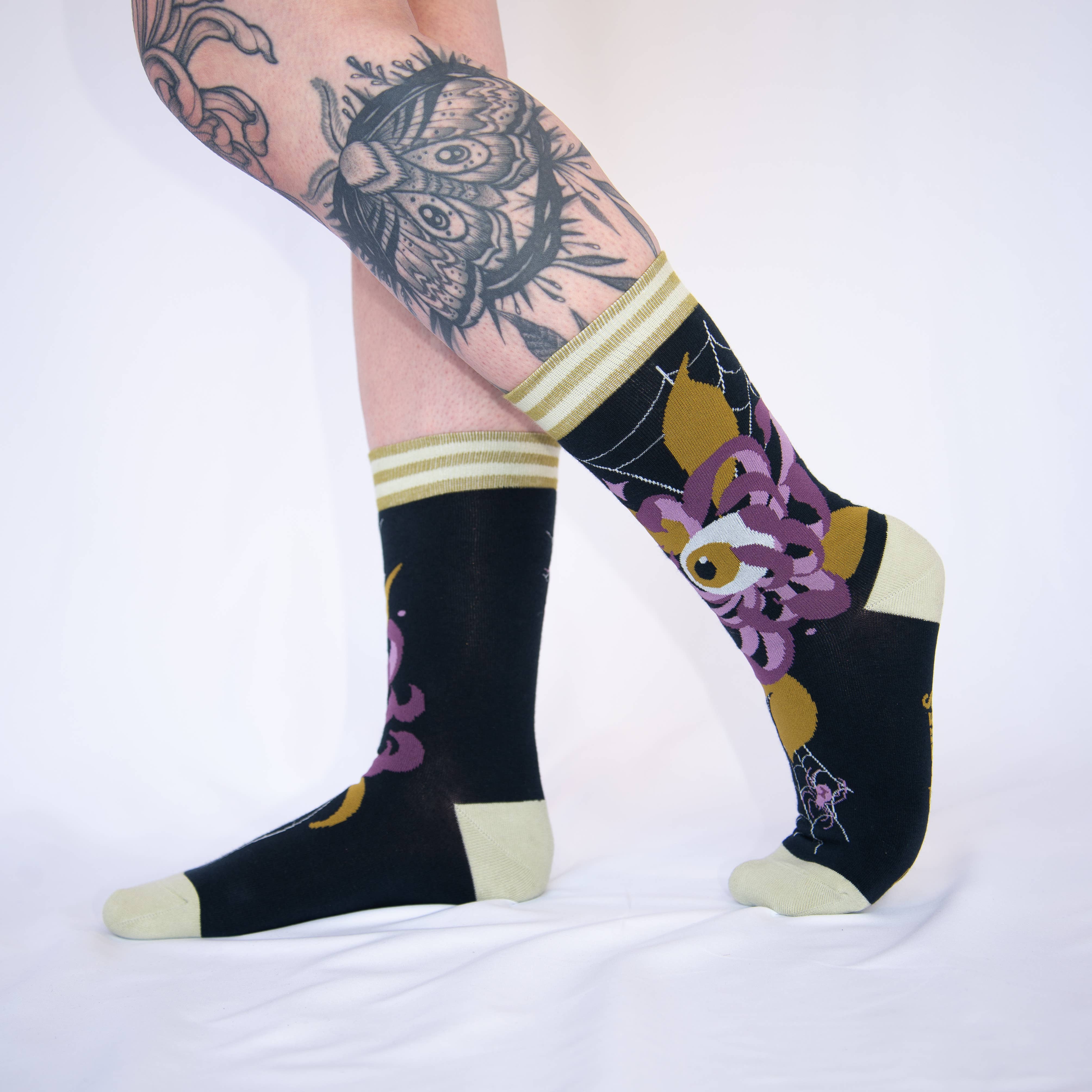 Arachnid's Bloom Crew Socks