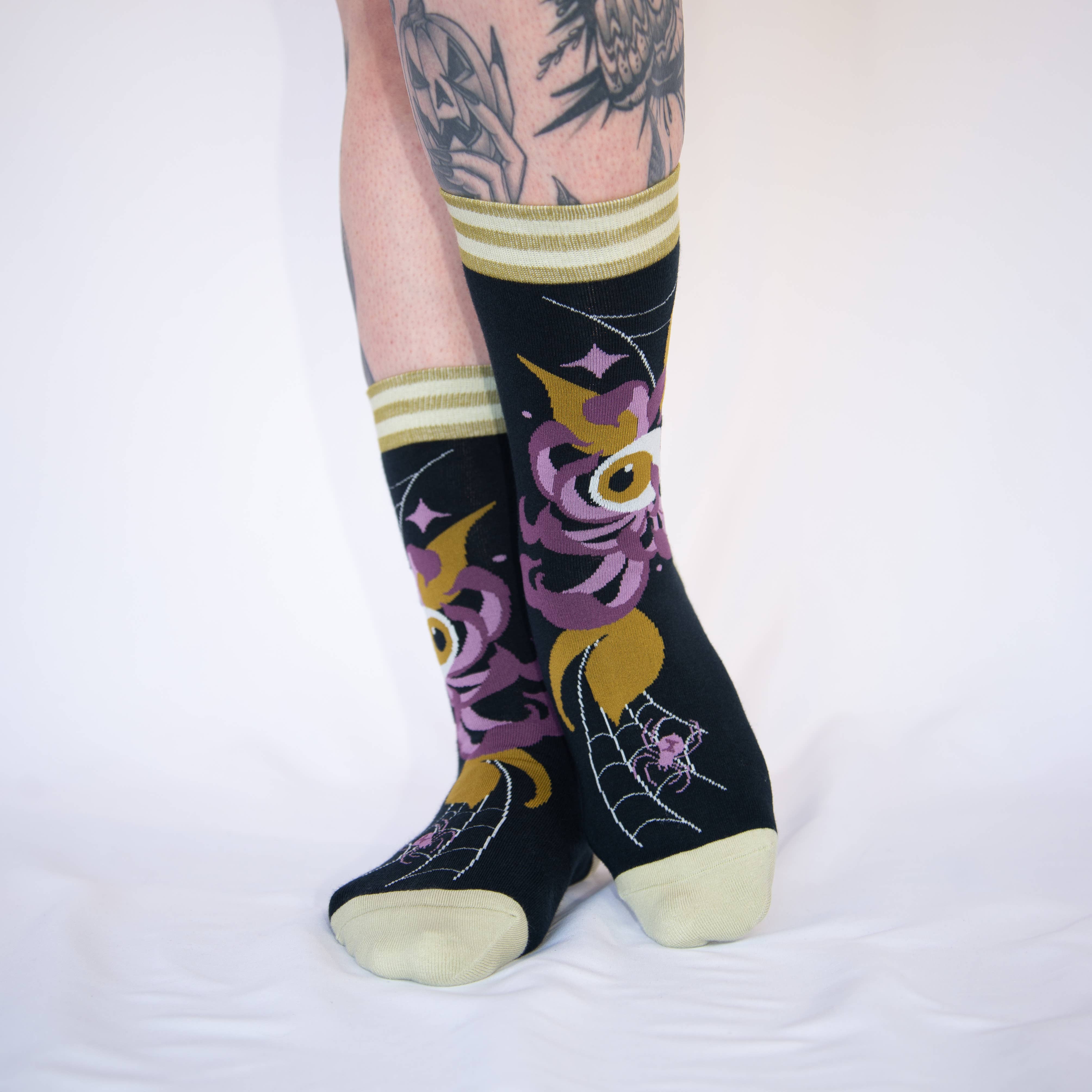 Arachnid's Bloom Crew Socks