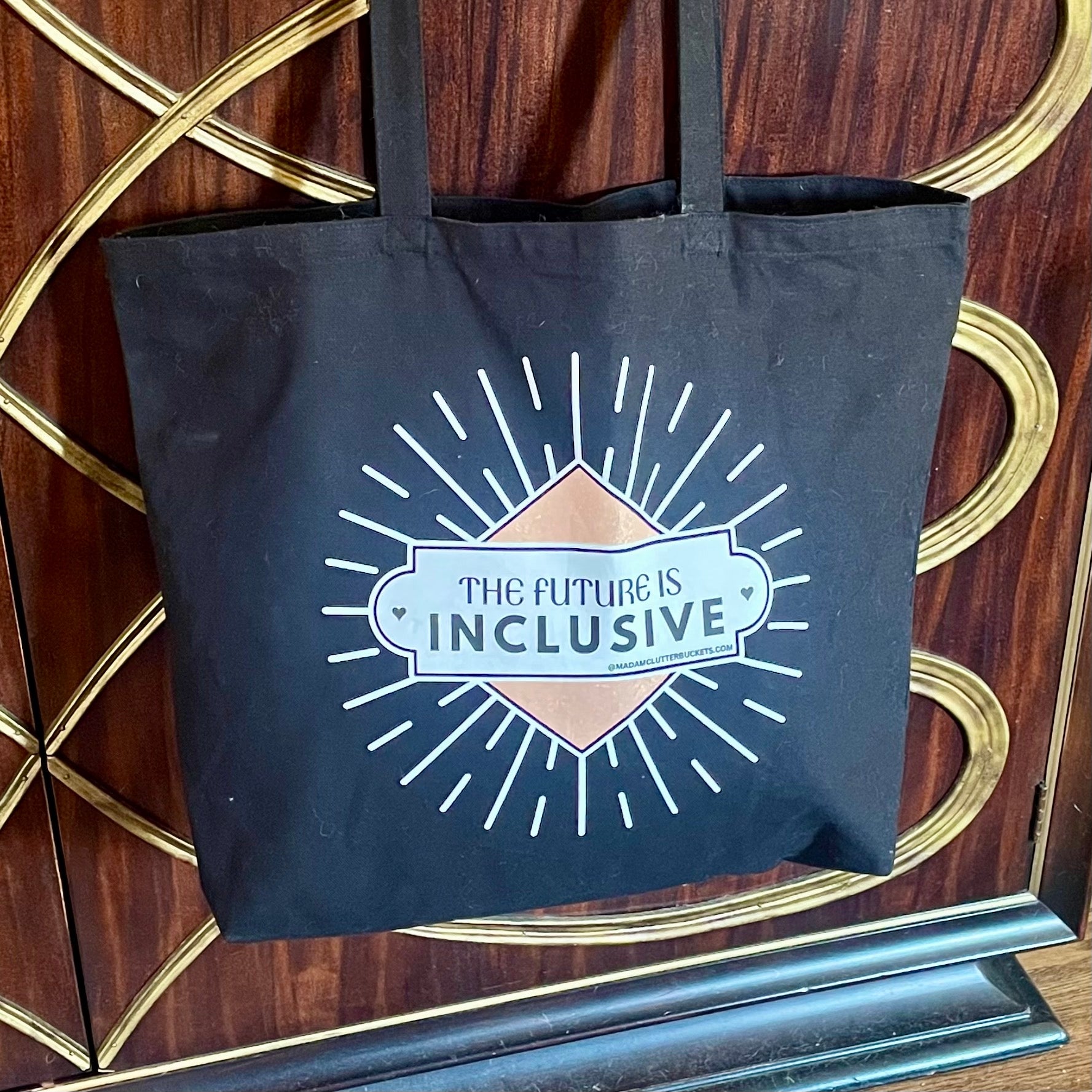 The Future is Inclusive Sparkly Large Tote Bag