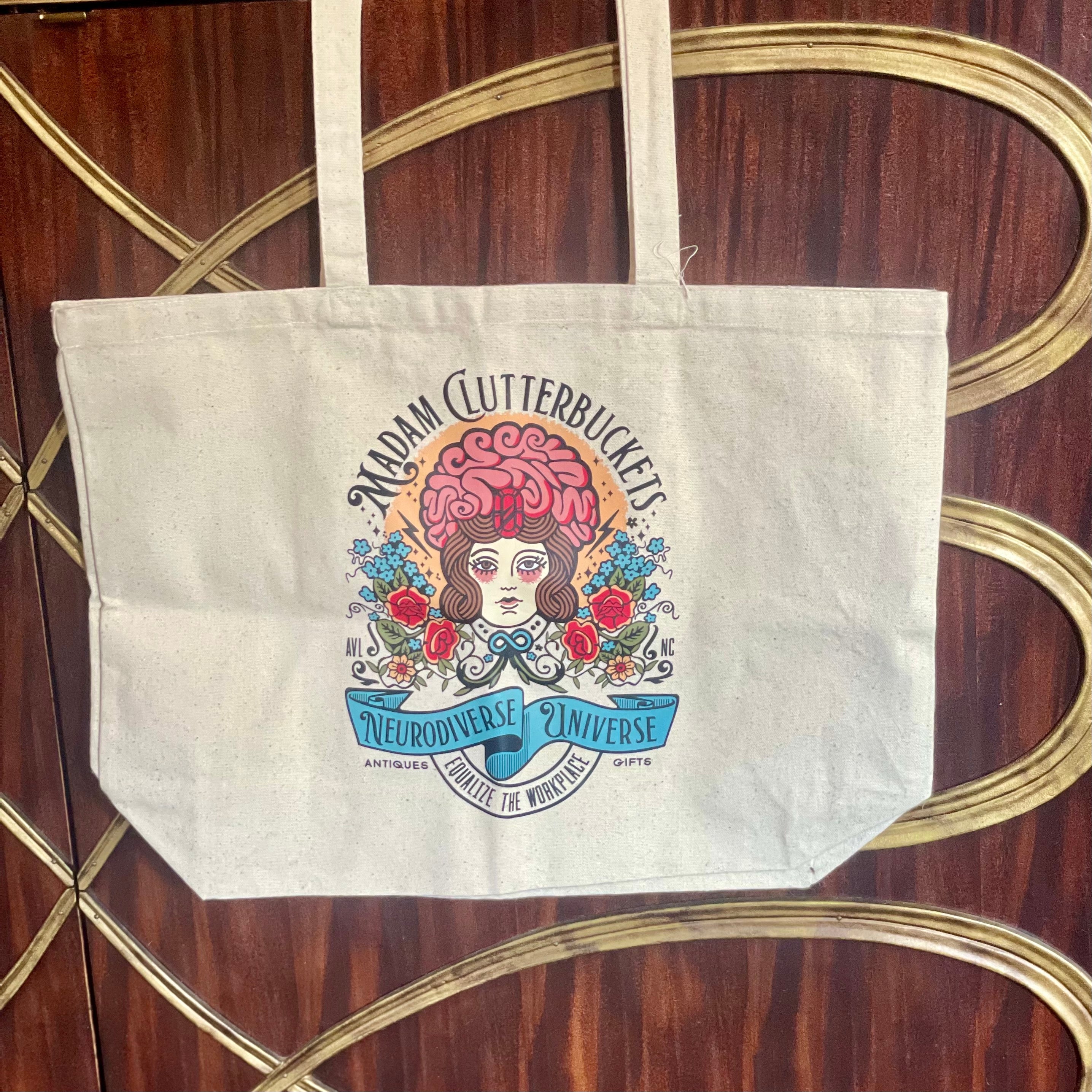 Full Color Madam Clutterbucket's Logo Tote