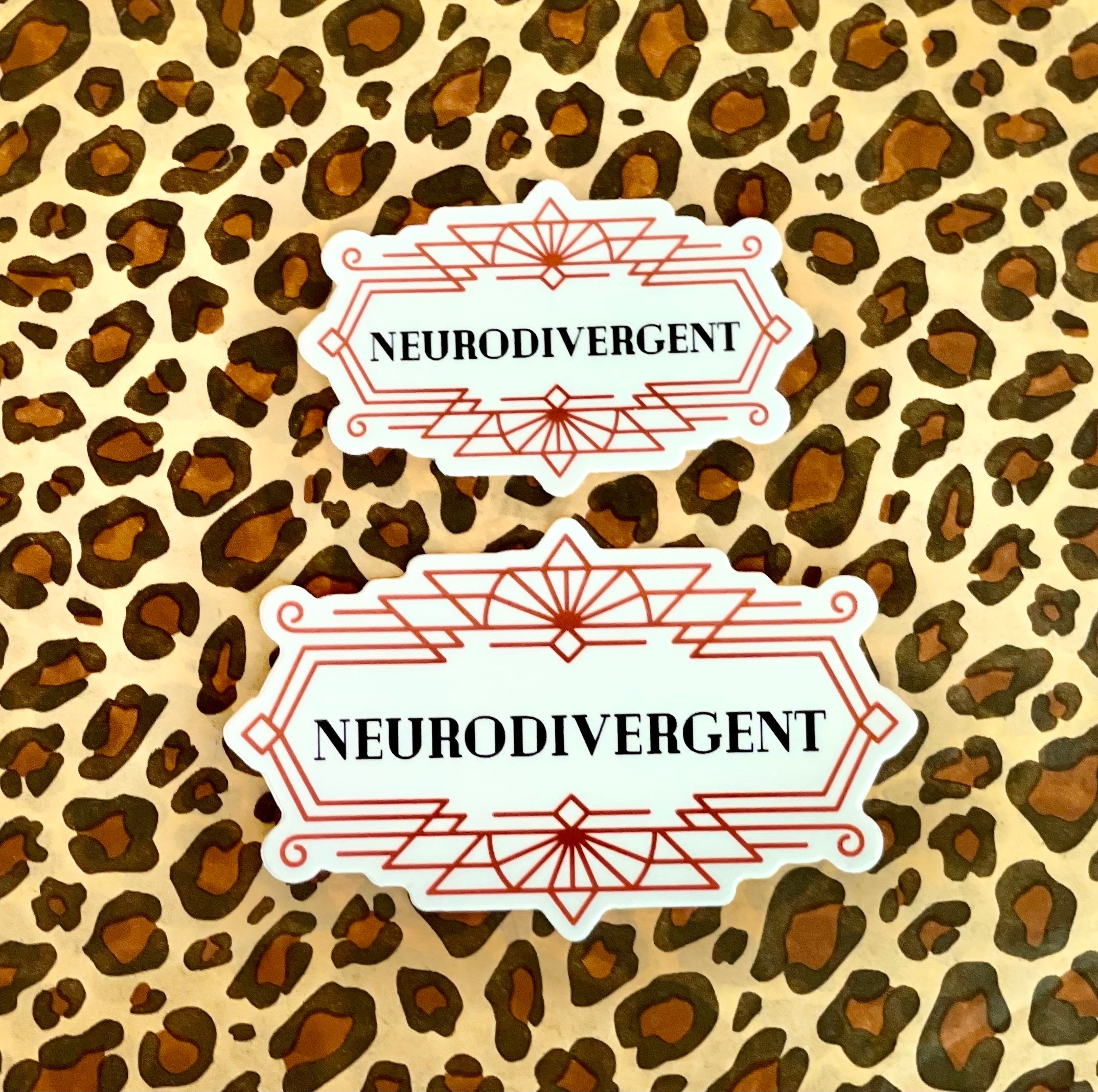 Art Deco Neurodivergent Sticker - Two Sizes!