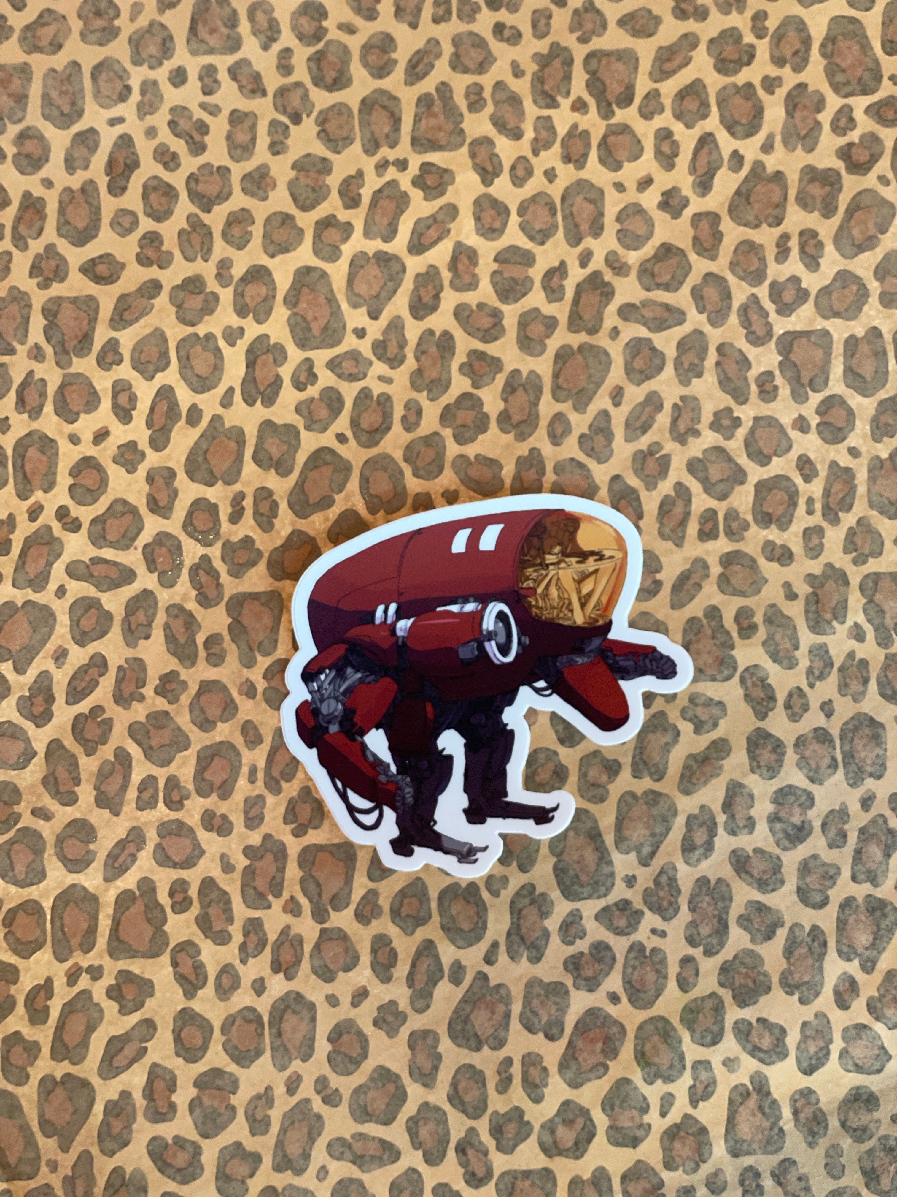 Red Animesque Sticker - Nolane