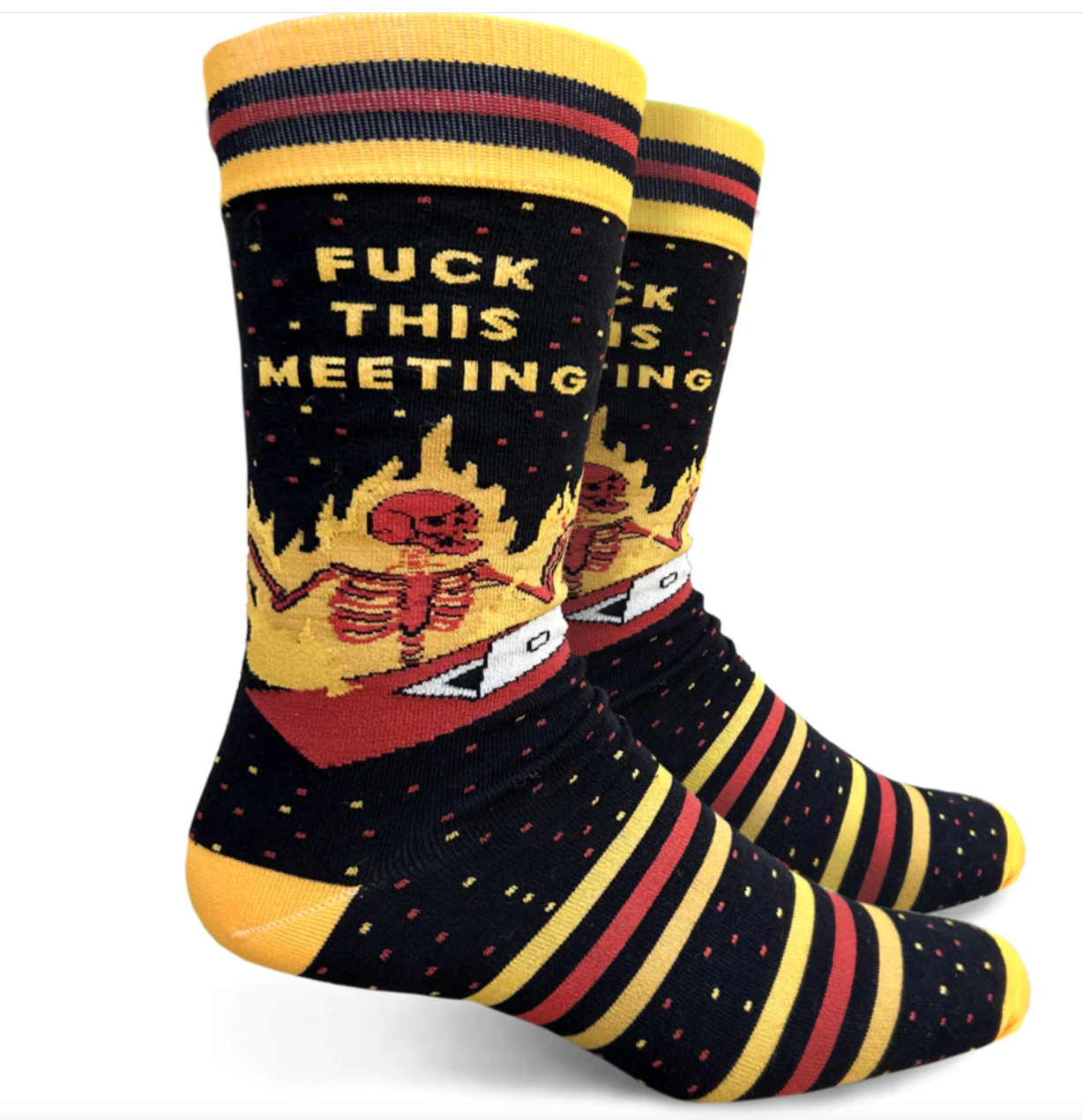 Fuck this Meeting  Mens Crew Socks