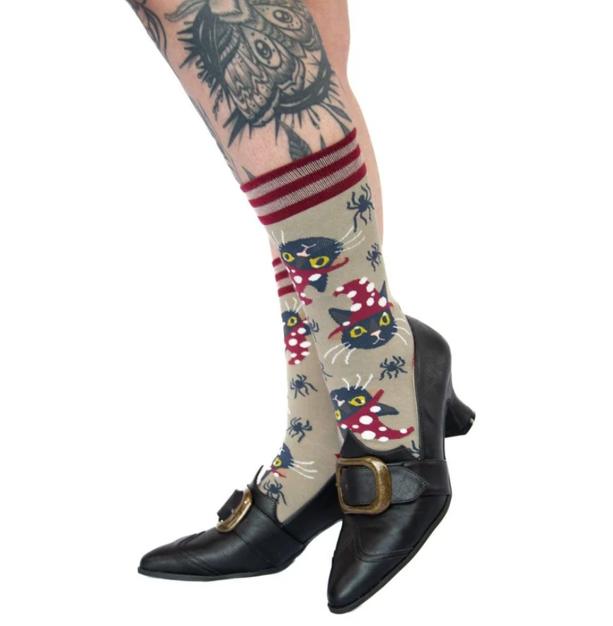 WITCHY WHISKERS CREW SOCKS