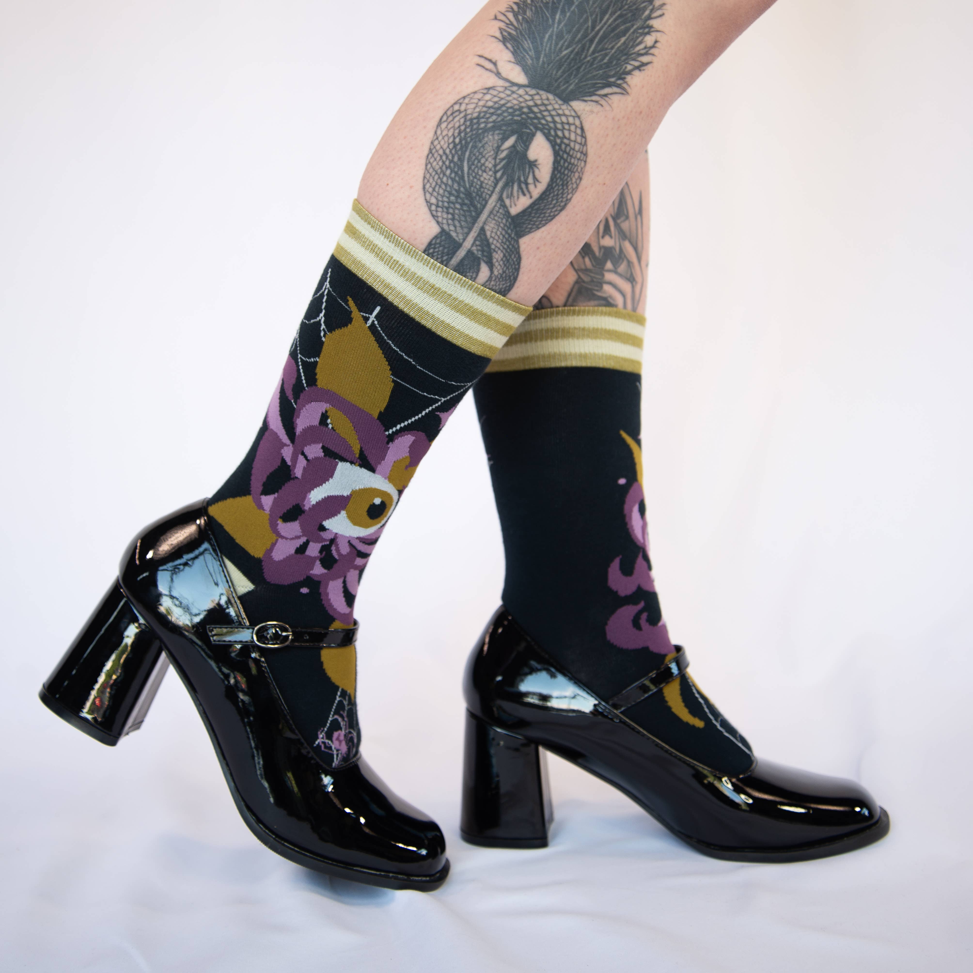 Arachnid's Bloom Crew Socks