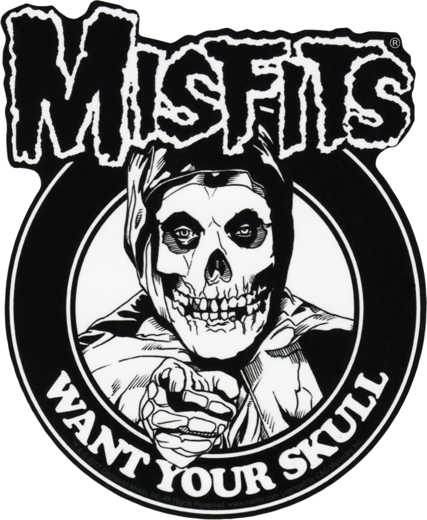 Sticker - Misfits, The - "Want Your Skull"