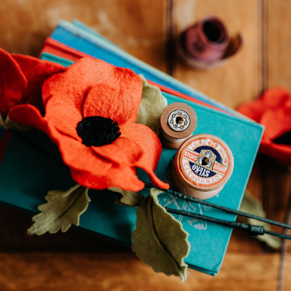 Felt Poppy Flower Craft Kit