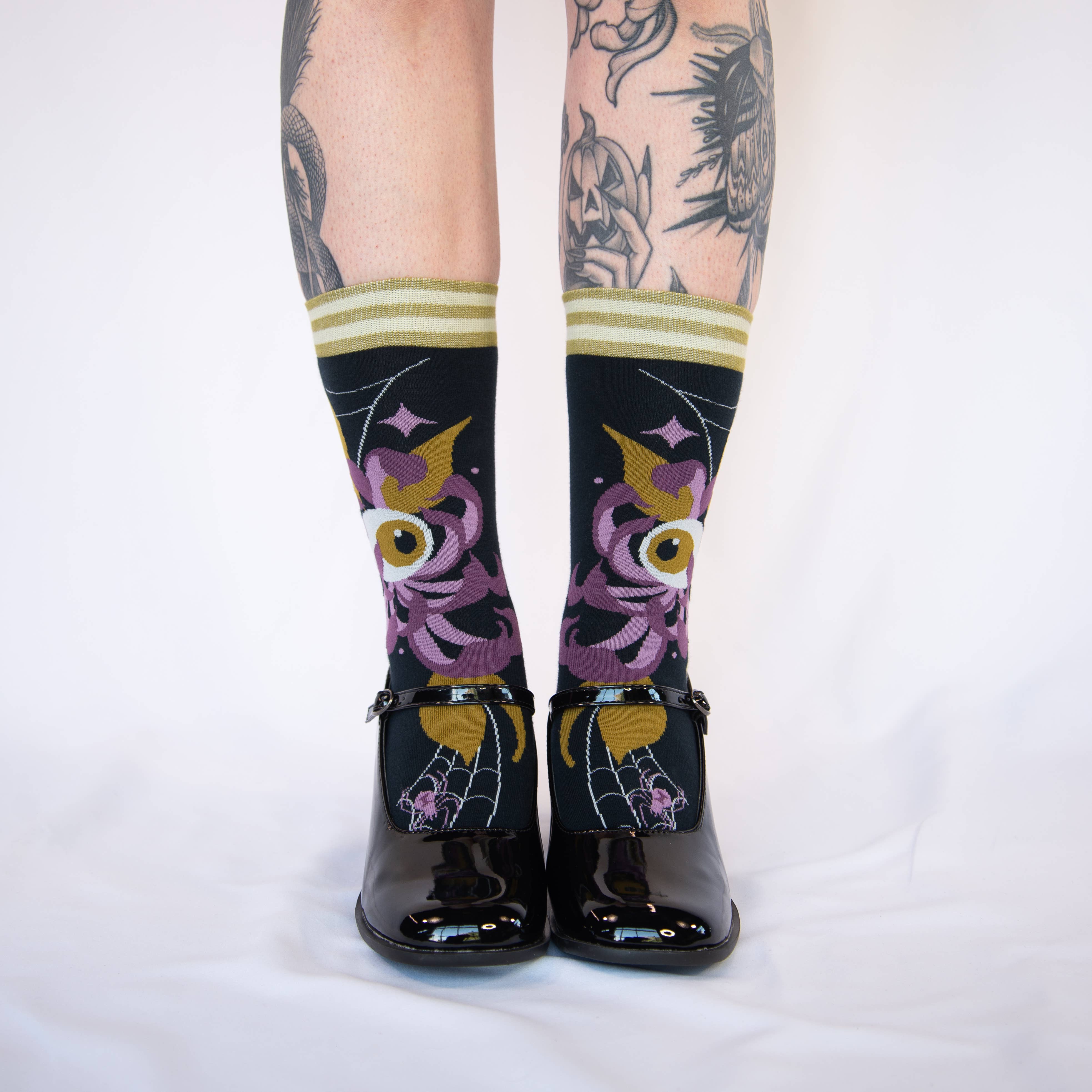 Arachnid's Bloom Crew Socks