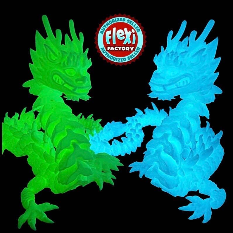 Glow in The Dark Dragon! Imperial Chinese Dragon: Glow in Dark Green / Big Dragon