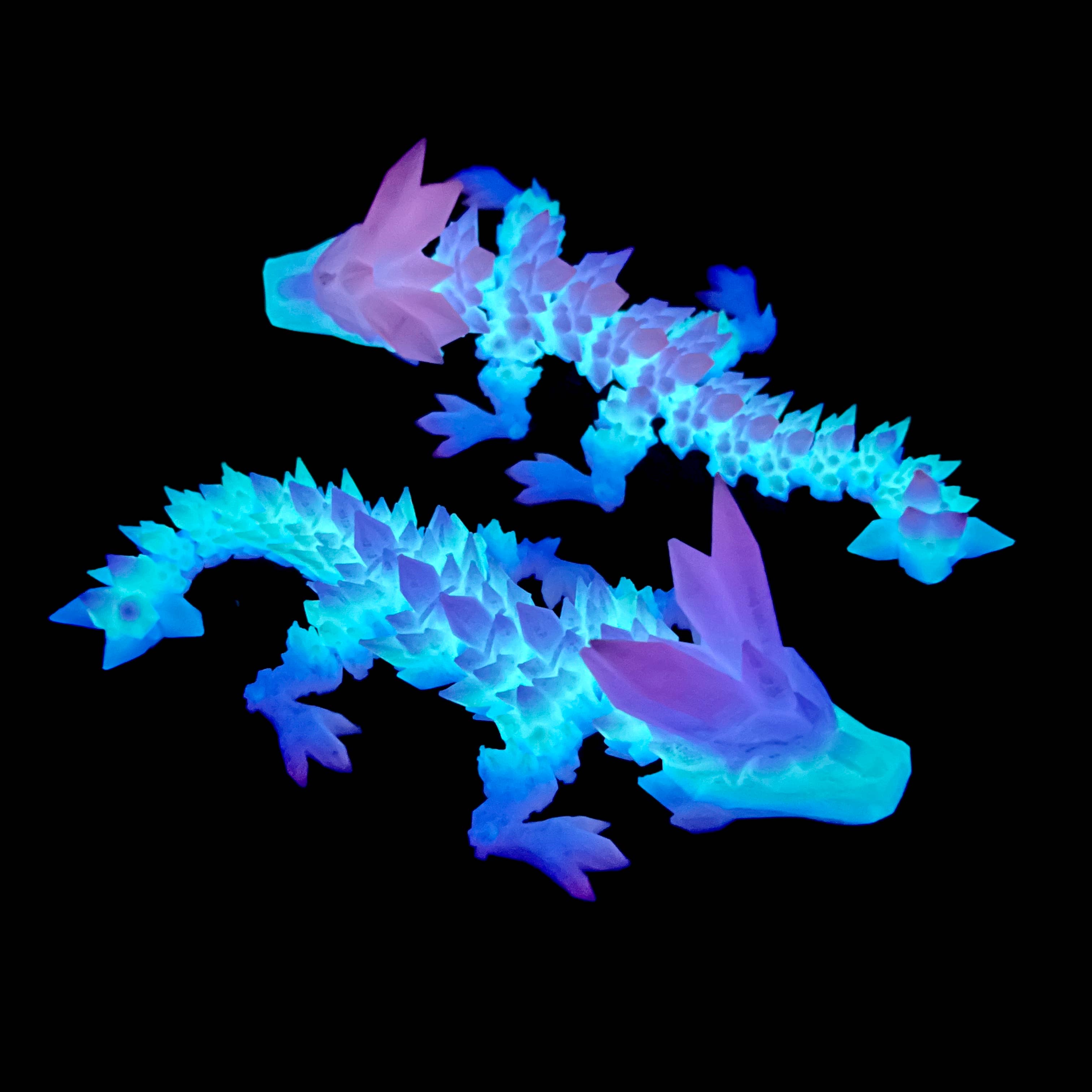 Magic Crystal Glow in the Dark Dragon Baby Rainbow 3D Printed