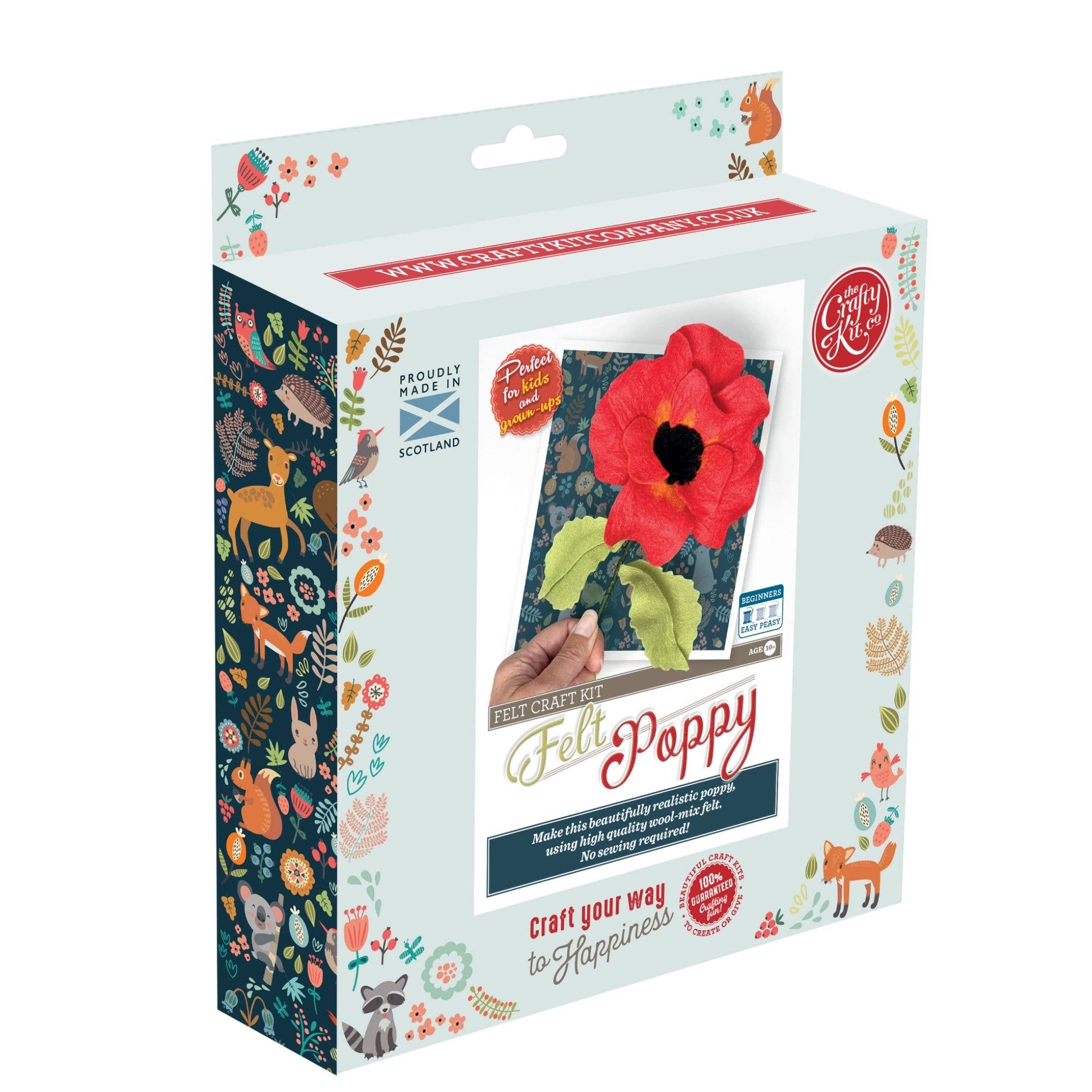 Felt Poppy Flower Craft Kit