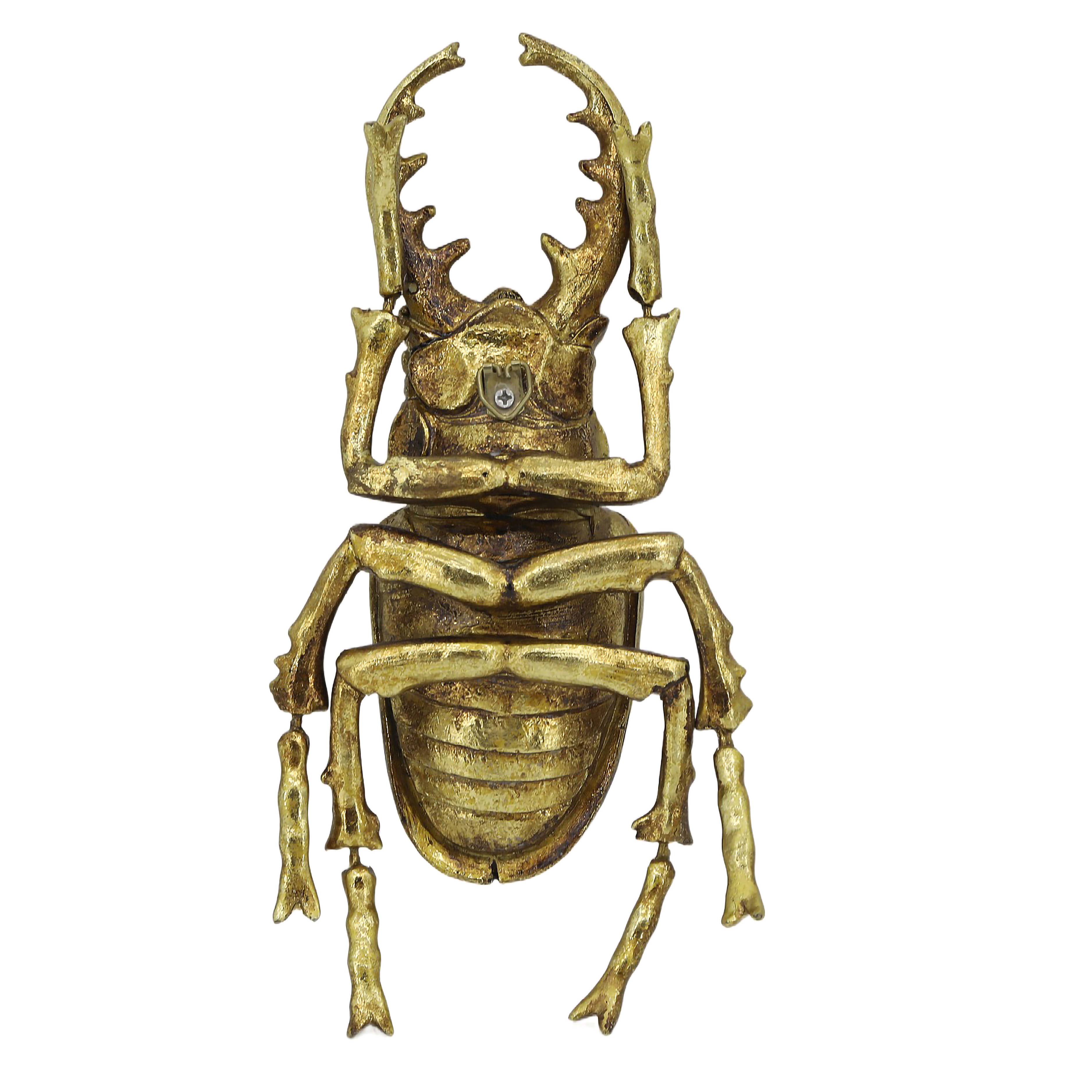 Gold Stag Beetle Wall Decor  (Small Version)