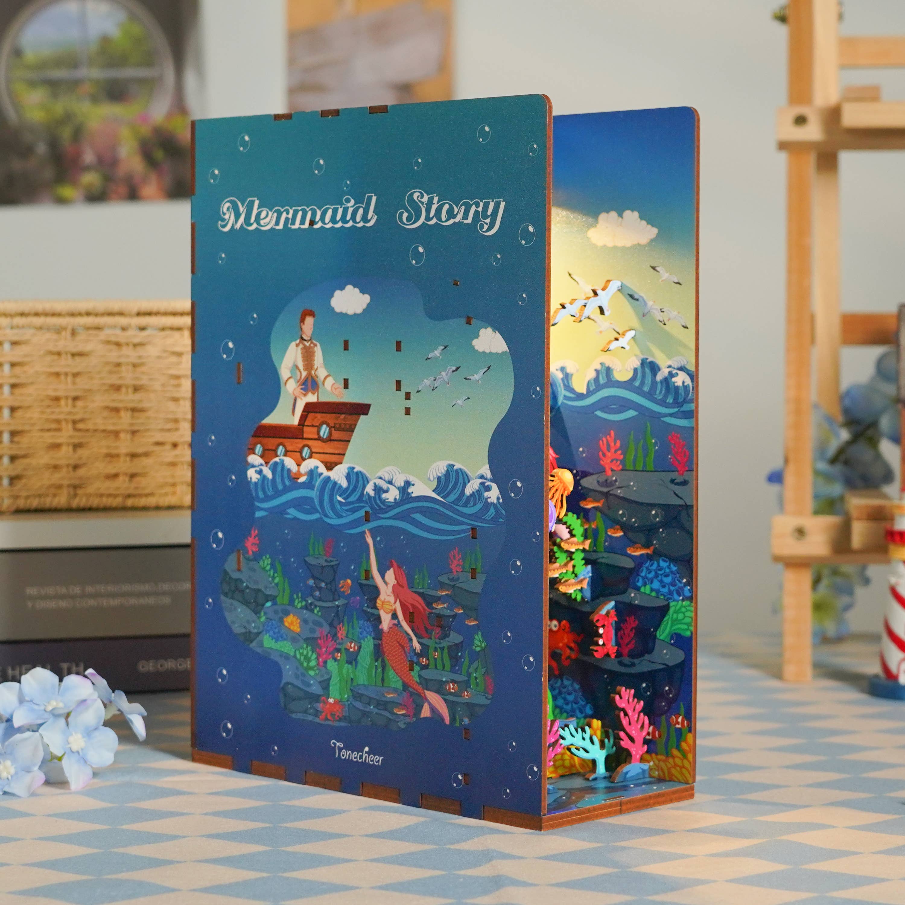 DIY Miniature House Book Nook Kit: Mermaid Story