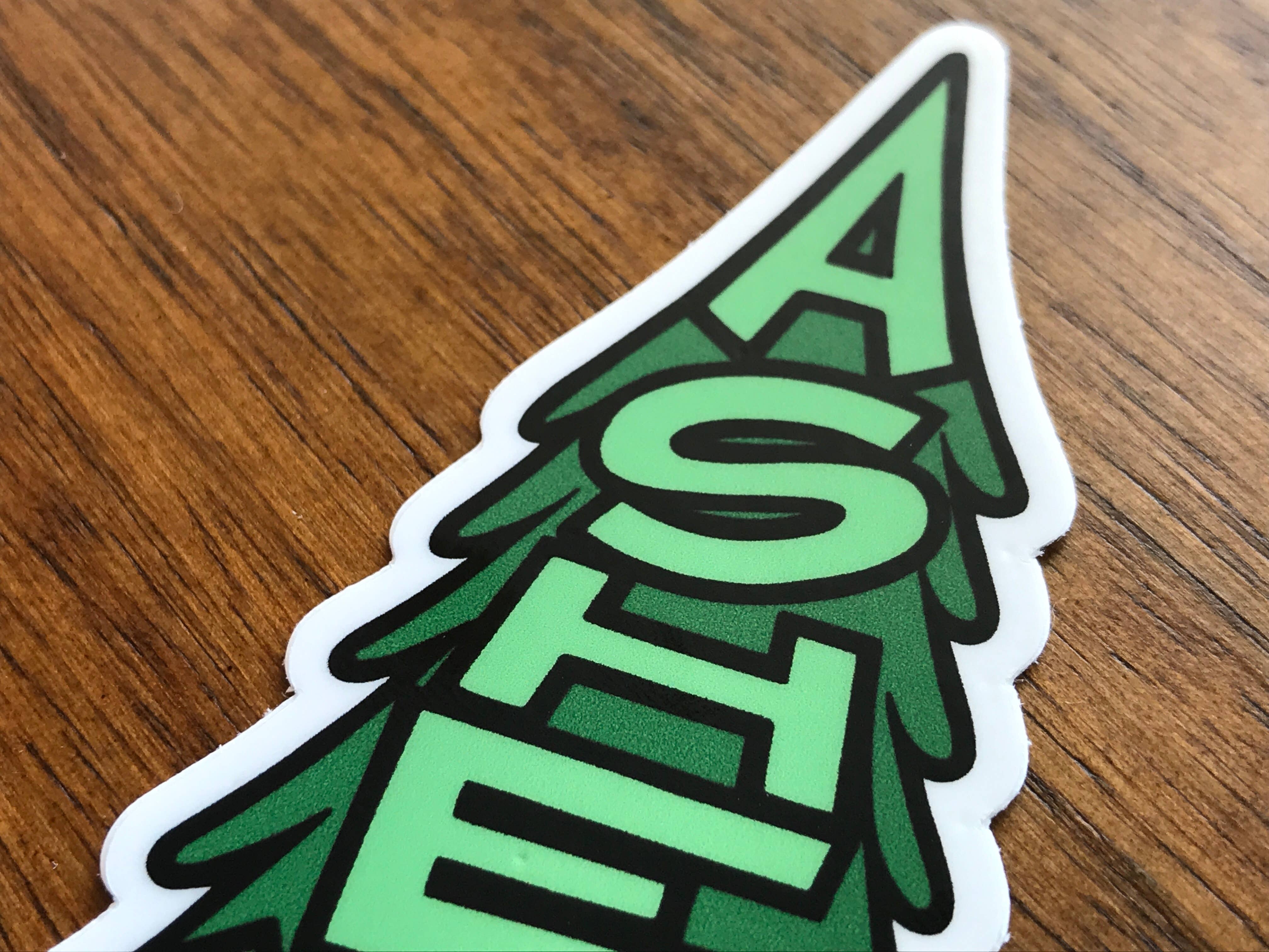 Asheville Sticker - Pine Tree Nature NC North Carolina: SMALL 3.5" (8.9cm)