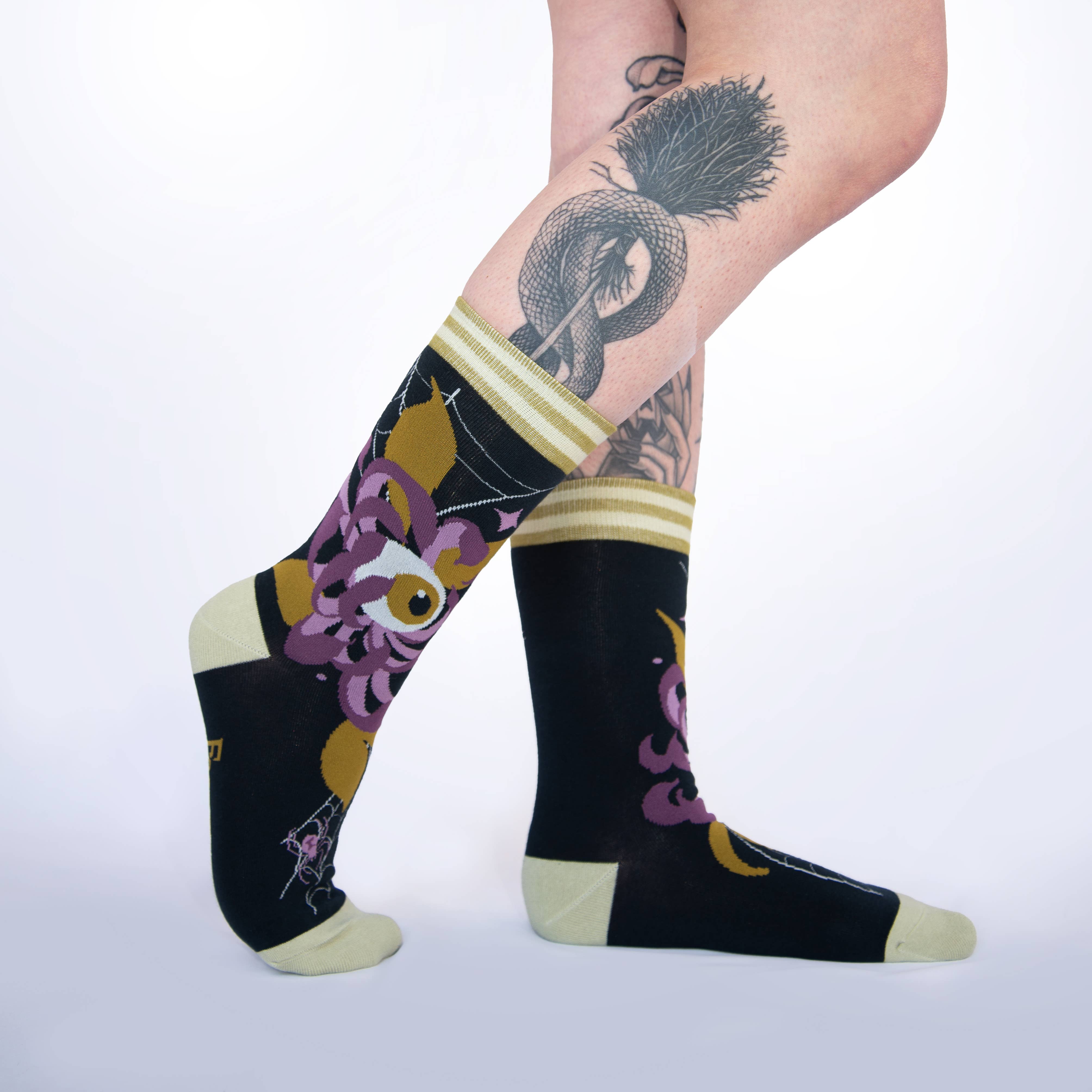 Arachnid's Bloom Crew Socks