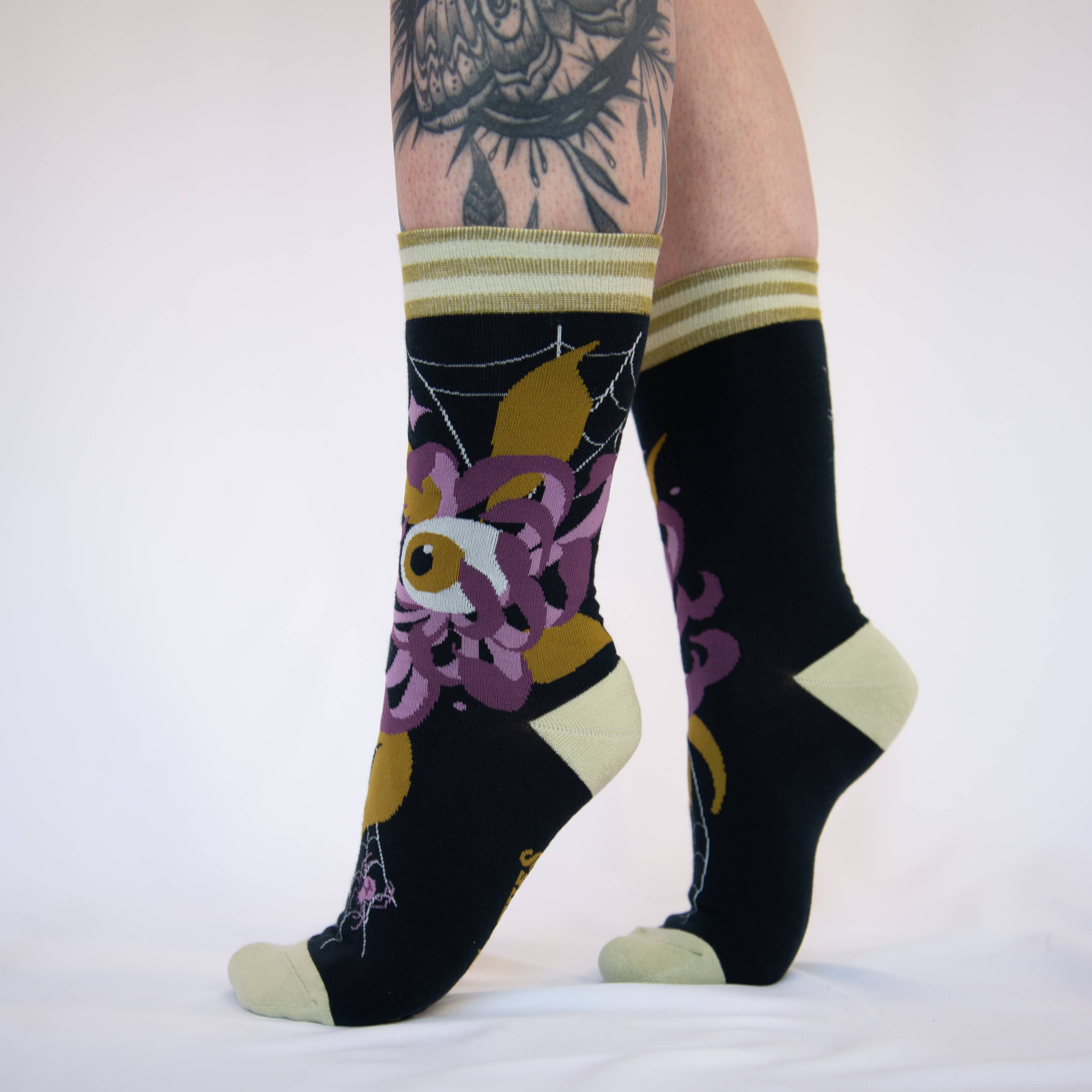 Arachnid's Bloom Crew Socks