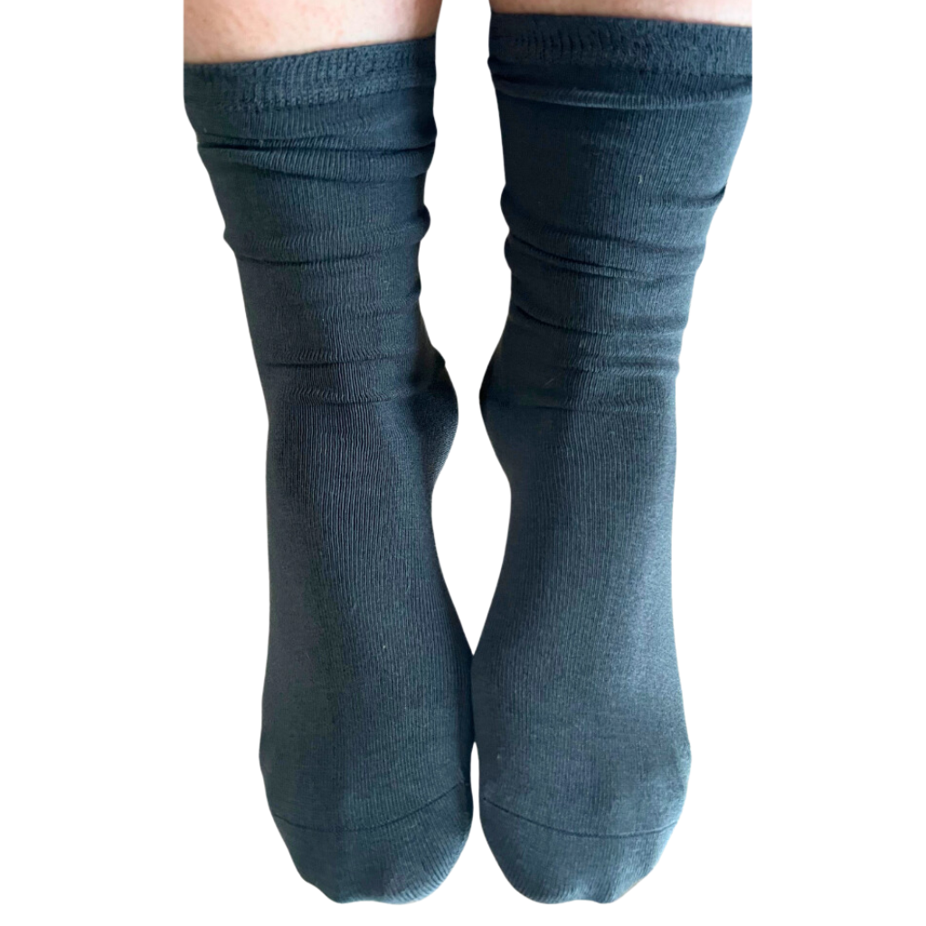 Soothe Step Sensory Friendly Seamless Socks - Adult: Black / L - XL (11-14)