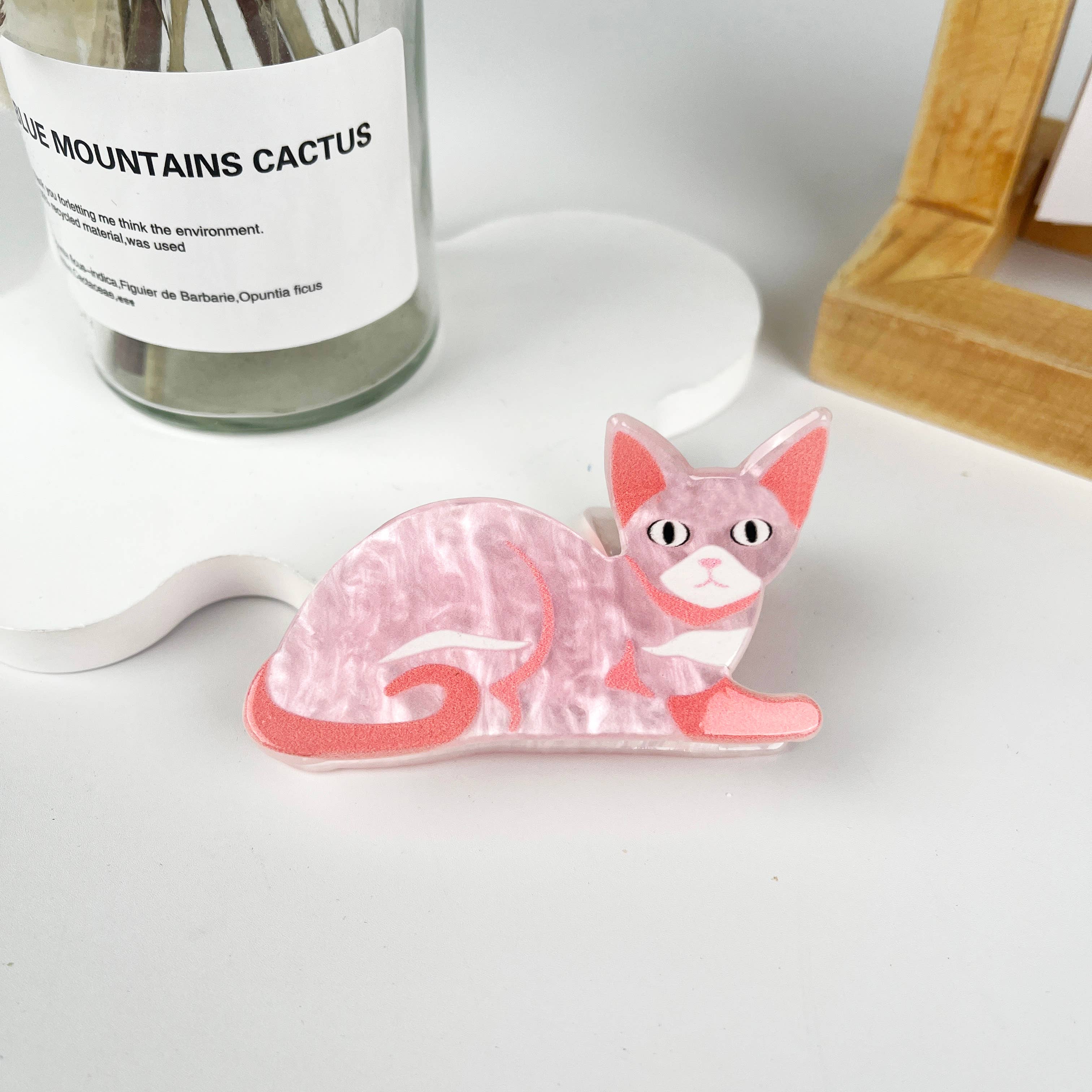 Cat style animal hair claw clip: Siamese-cat