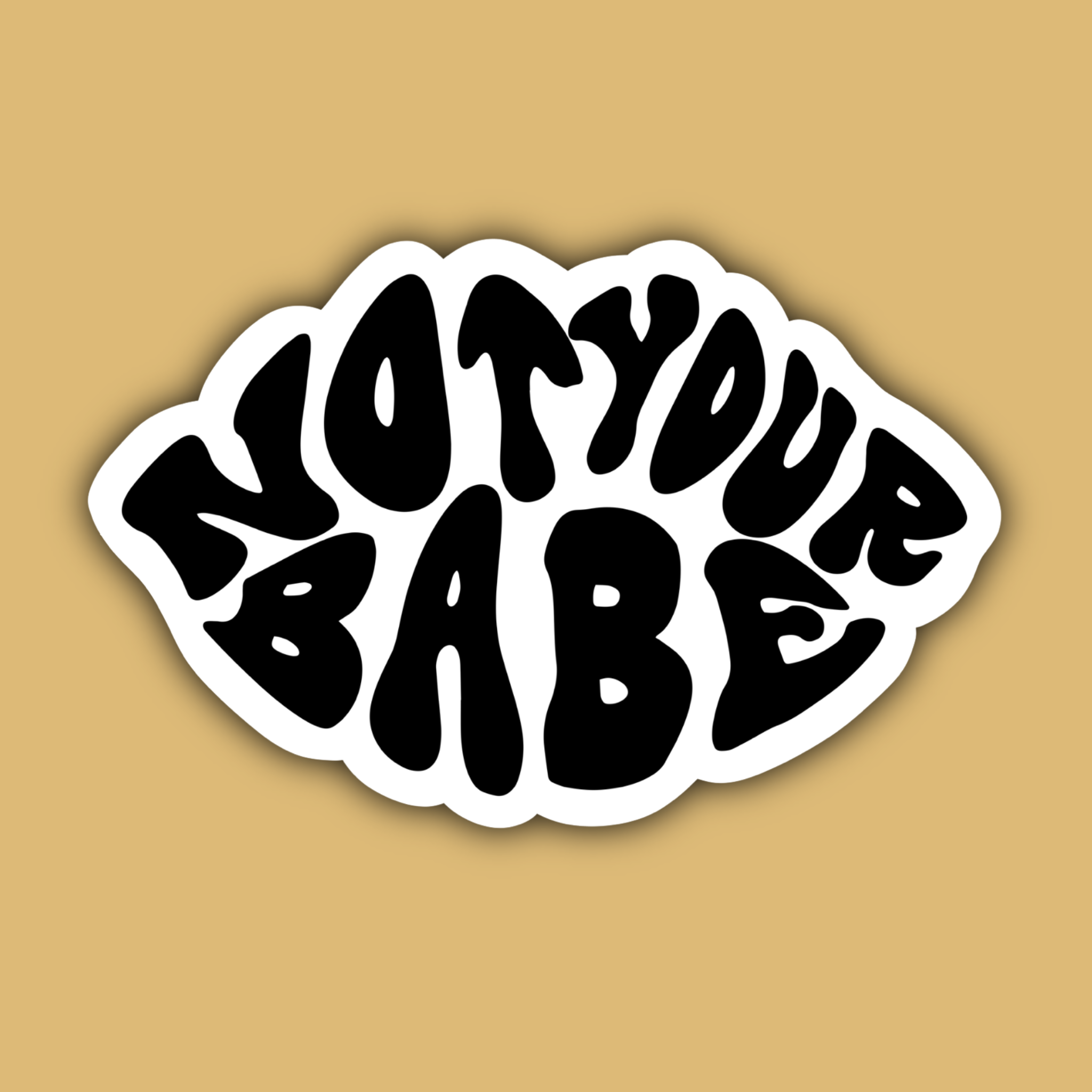 Not Your Babe Feminist Lips Sticker