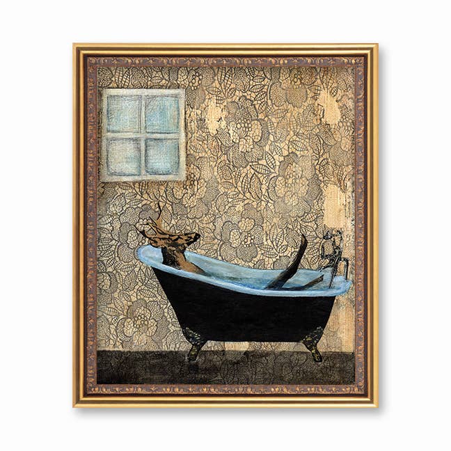 Bath Deer 8X10 Art Print: 8 X 10"