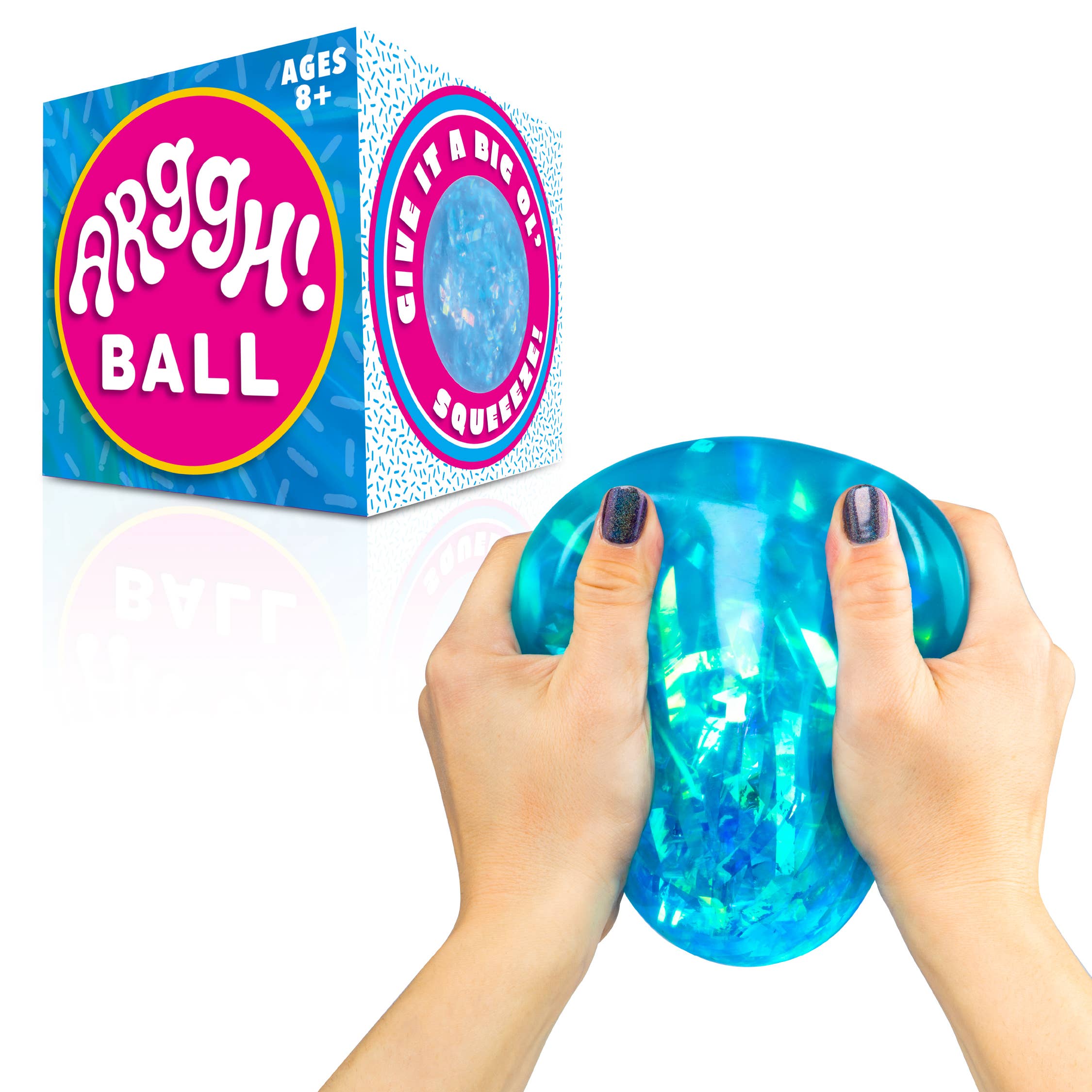 Arggh! Glitter Fidget Ball Large Sensory Stress Ball | Madam ...