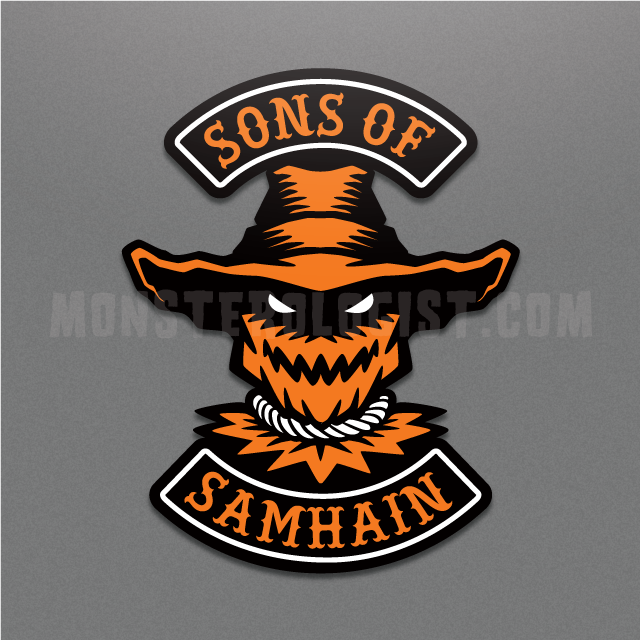 Sons Of Samhain Scarecrow Motorcycle Club Halloween Sticker