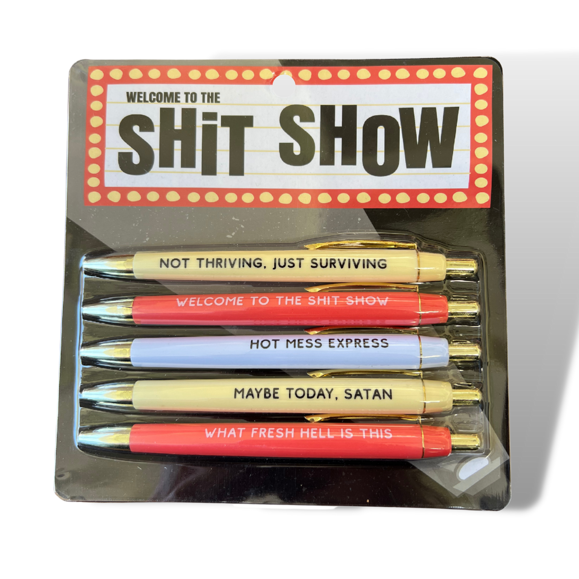  The Shit Show Pens, Welcome to the Shit Show Pen Set, Funny  Pens for Adults Swearing, Funny Pens Swear Word Daily Pen Set, For Student  Gift Stationery Office Signature Multifunction