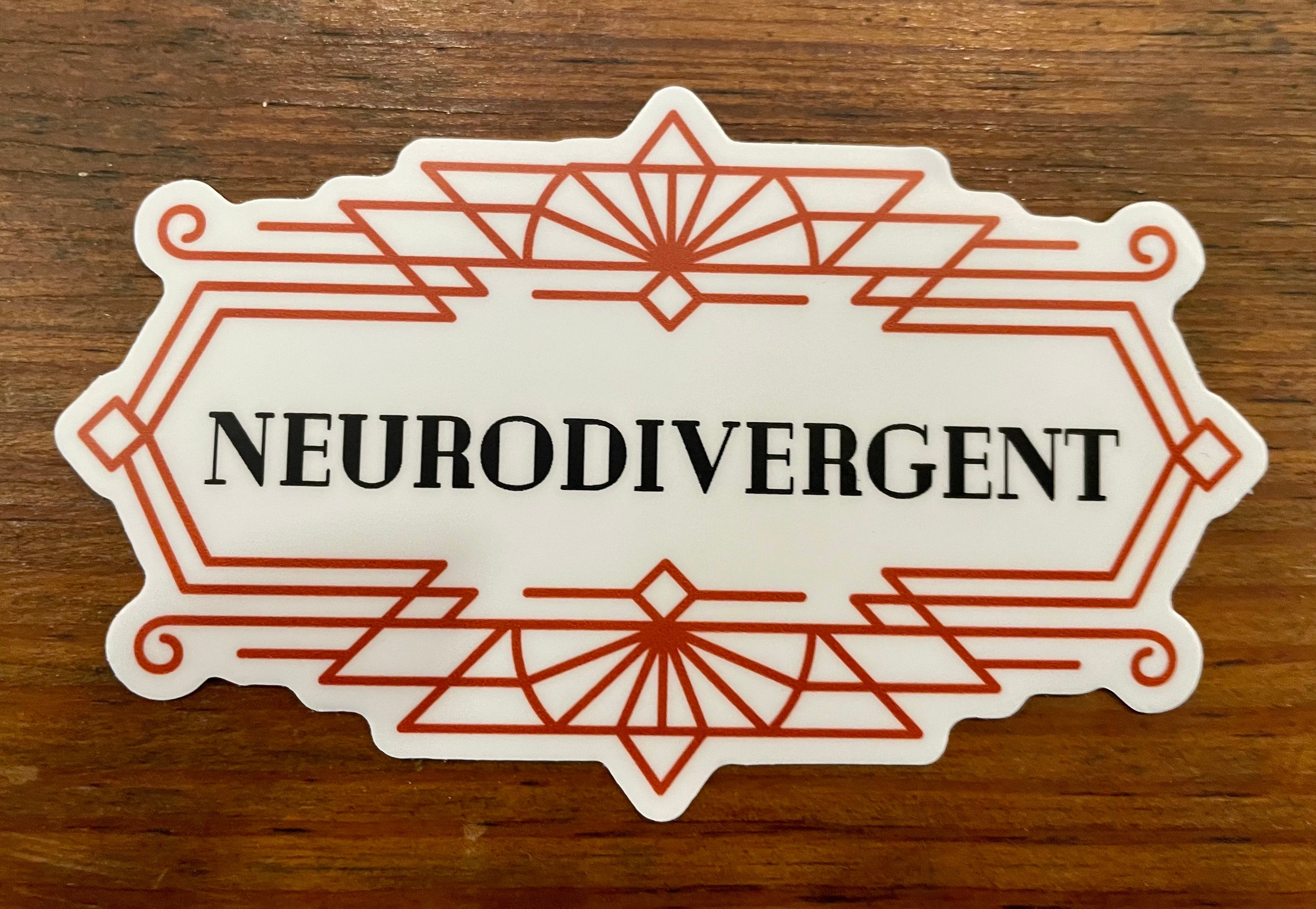 Art Deco Neurodivergent Sticker - Two Sizes!