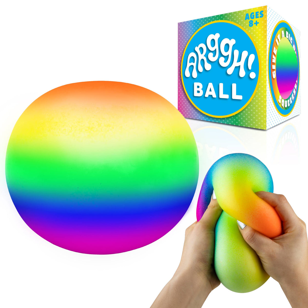 Arggh! Rainbow Fidget Ball | Large Sensory Stress Ball | Madam ...